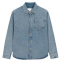 Blue cotton overshirt with Ami de Coeur