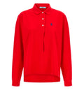 Long-sleeved cotton piqué polo shirt