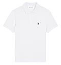 White Cotton Short Sleeves Ami De Coeur Polo Shirt