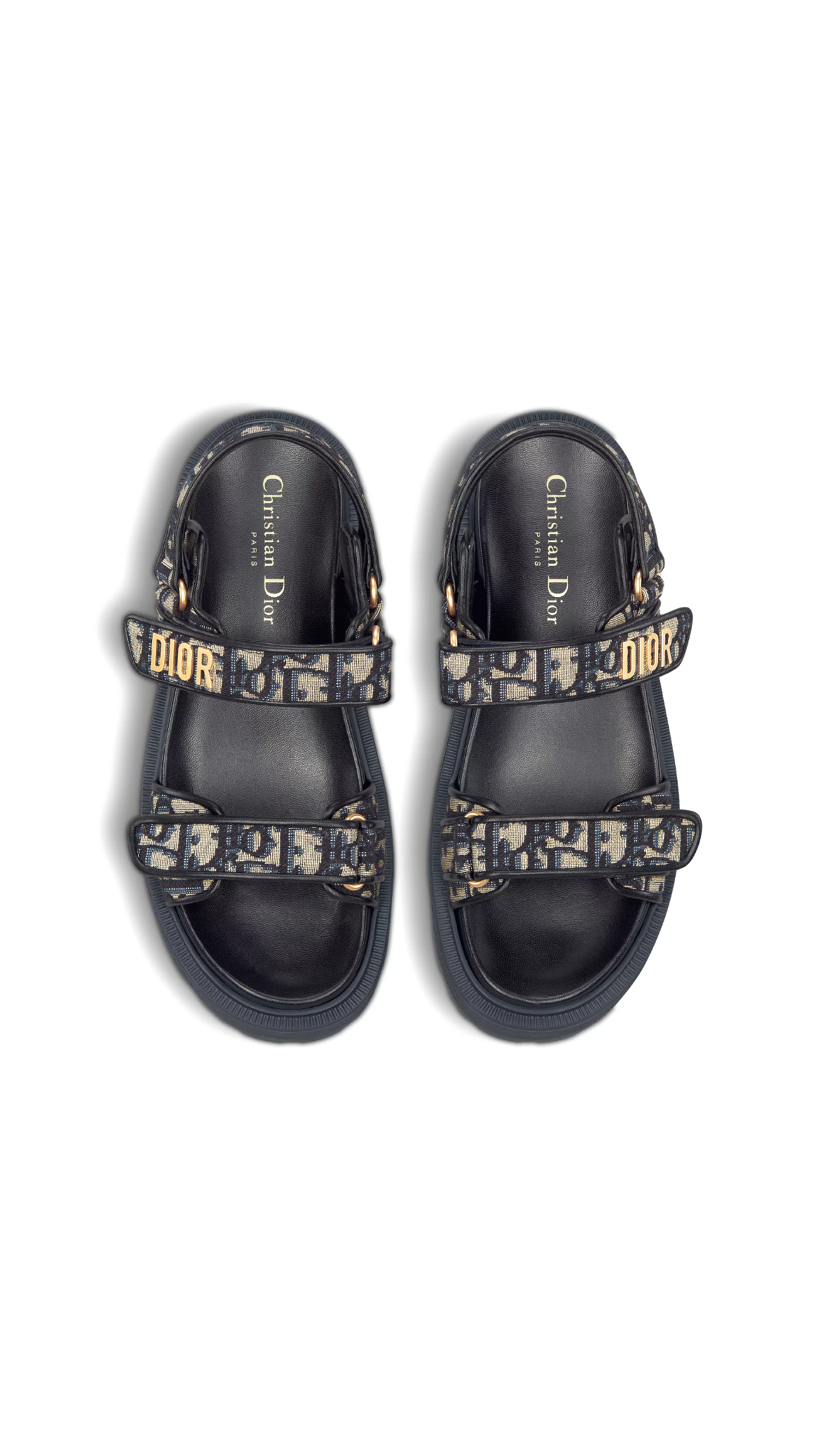 Dioract Platform Sandal - Black/Beige