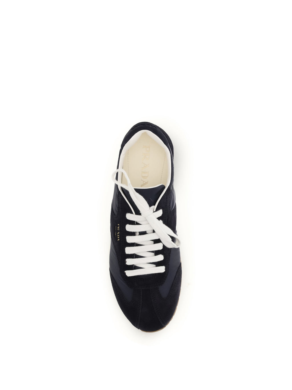 Nylon And Suede Low-Top Sneakers