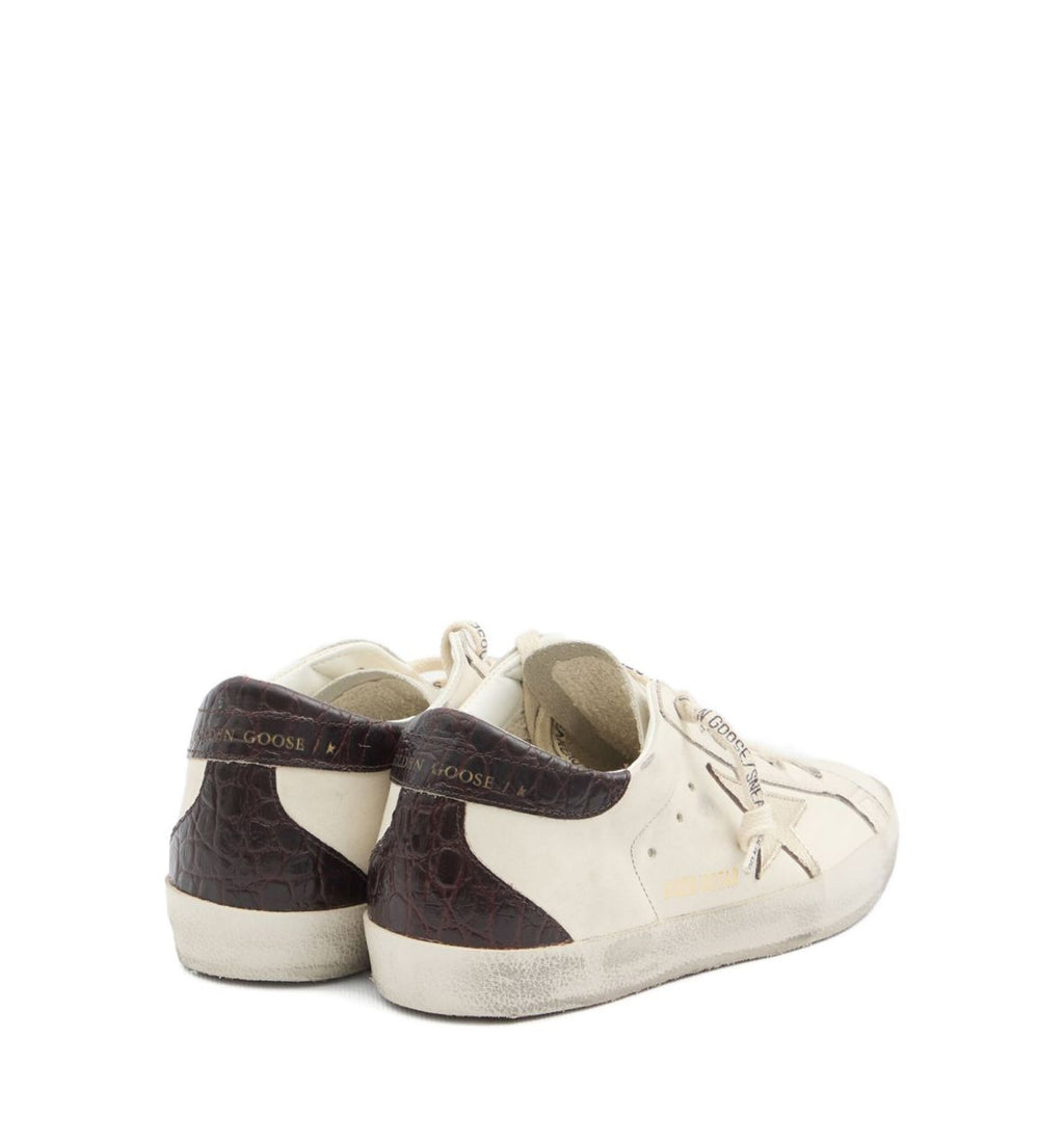 Super-Star low-top sneakers - White/Platinum/Burgundy