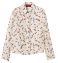 Printed silk twill shirt
