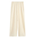 Monogram silk pj bottoms cream