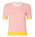 Light pink cotton and silk sweater