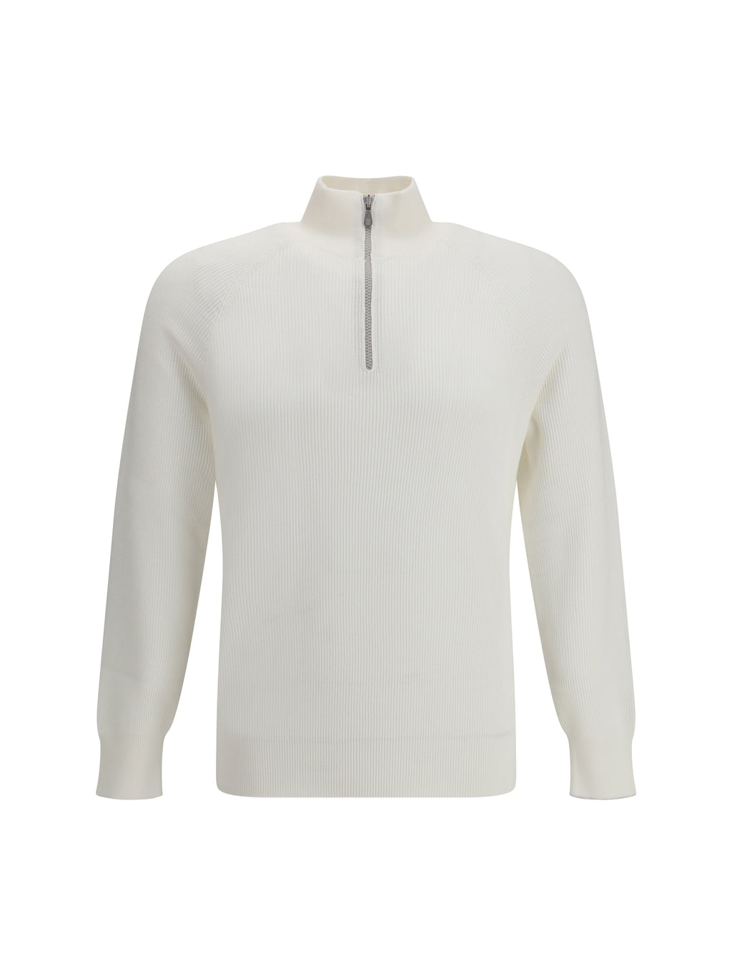 Cotton Sweater with a high neckline