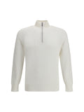 Cotton Sweater with a high neckline