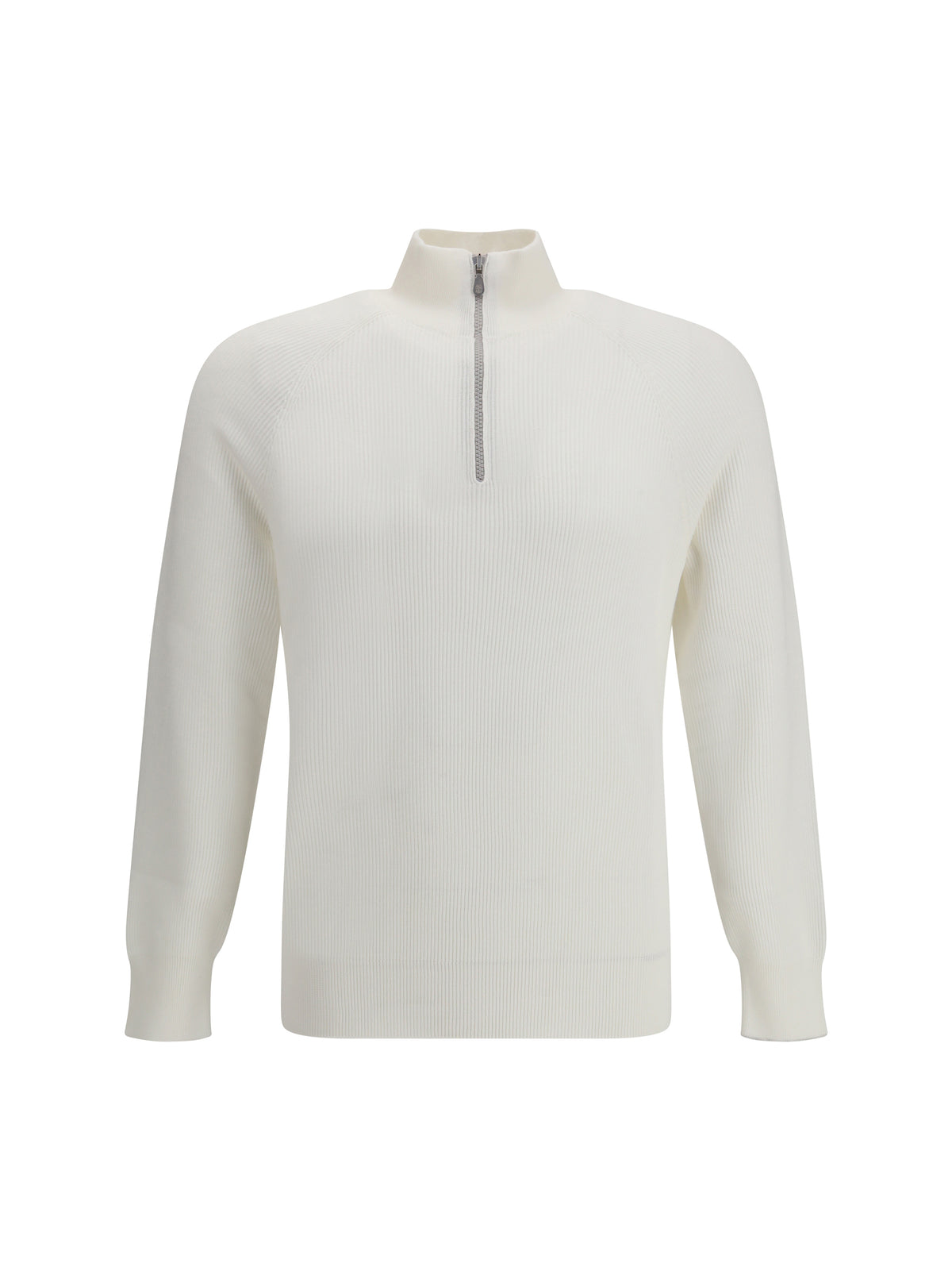 Cotton Sweater with a high neckline