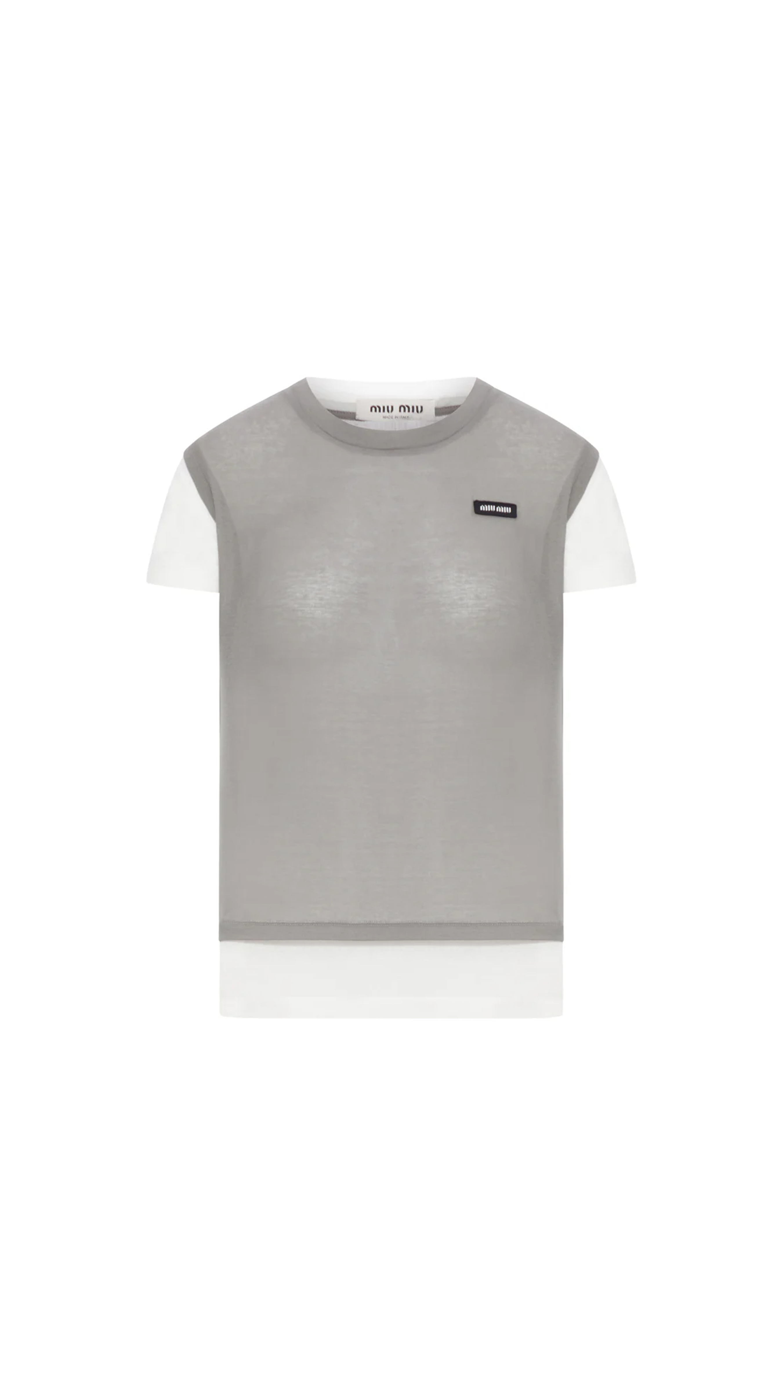 Set of 2 Jersey T-shirts - White/Grey
