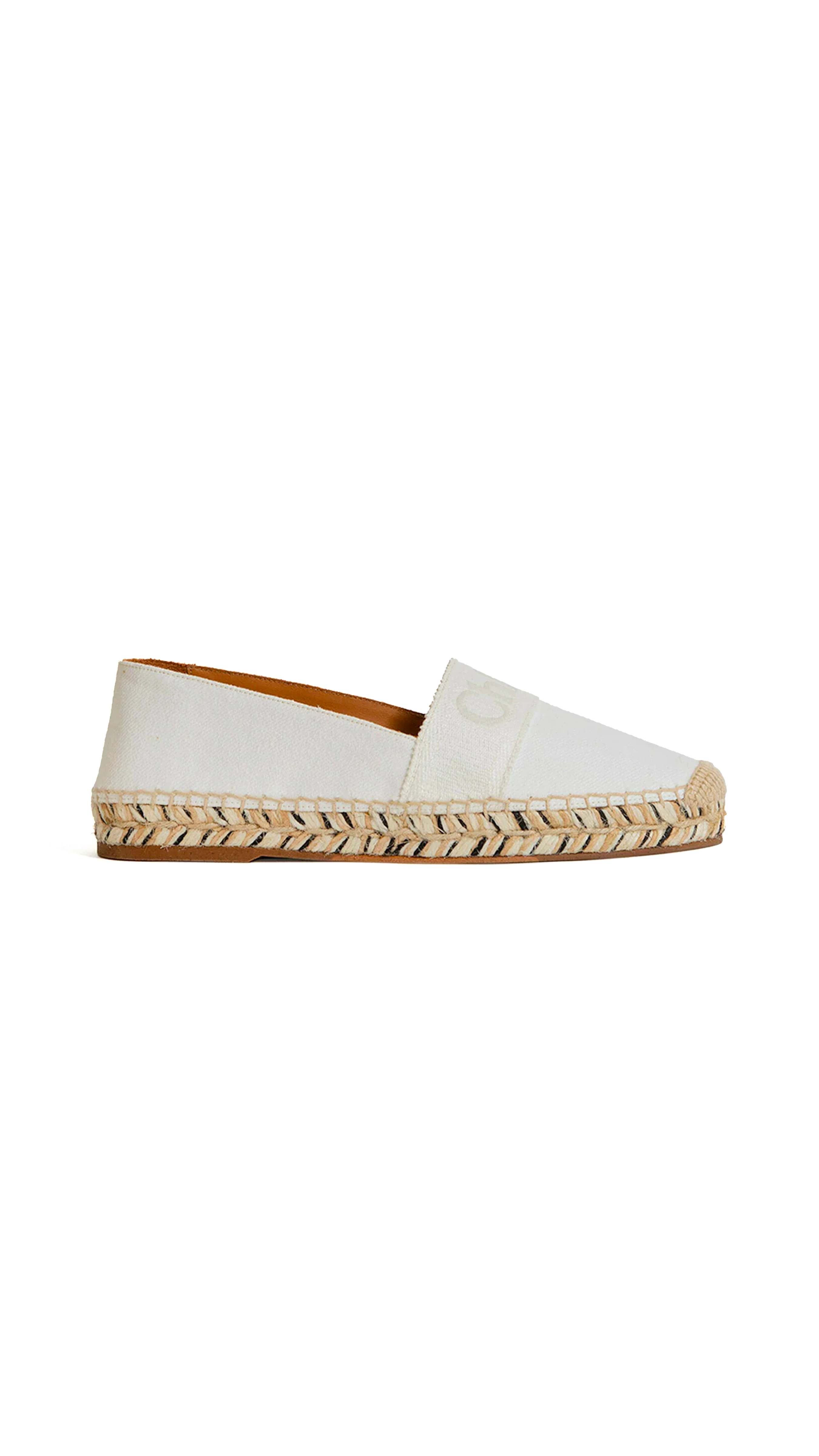 Piia Flat Espadrille - White