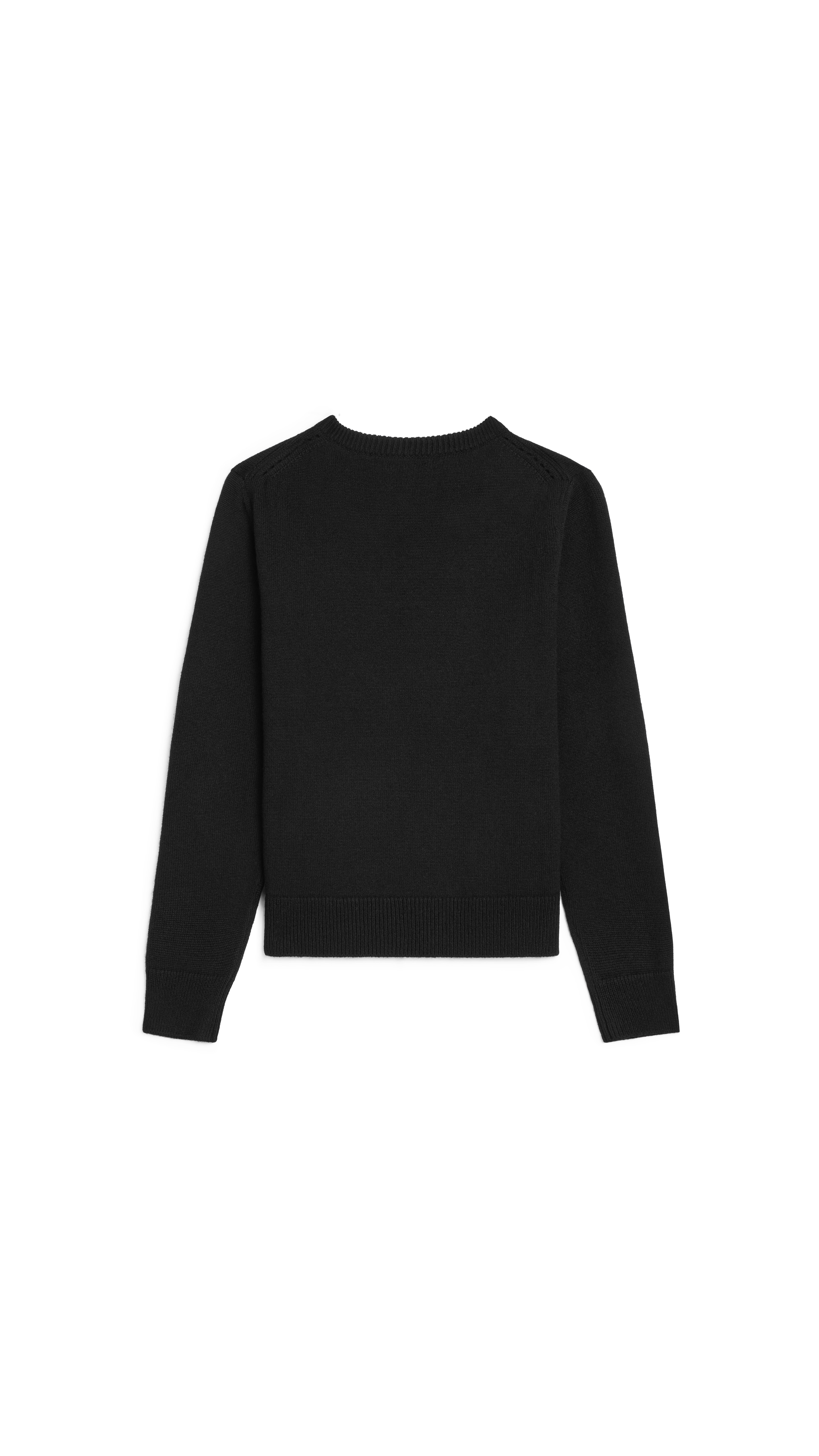 Crew Neck Sweater in Heritage Cashmere - Black