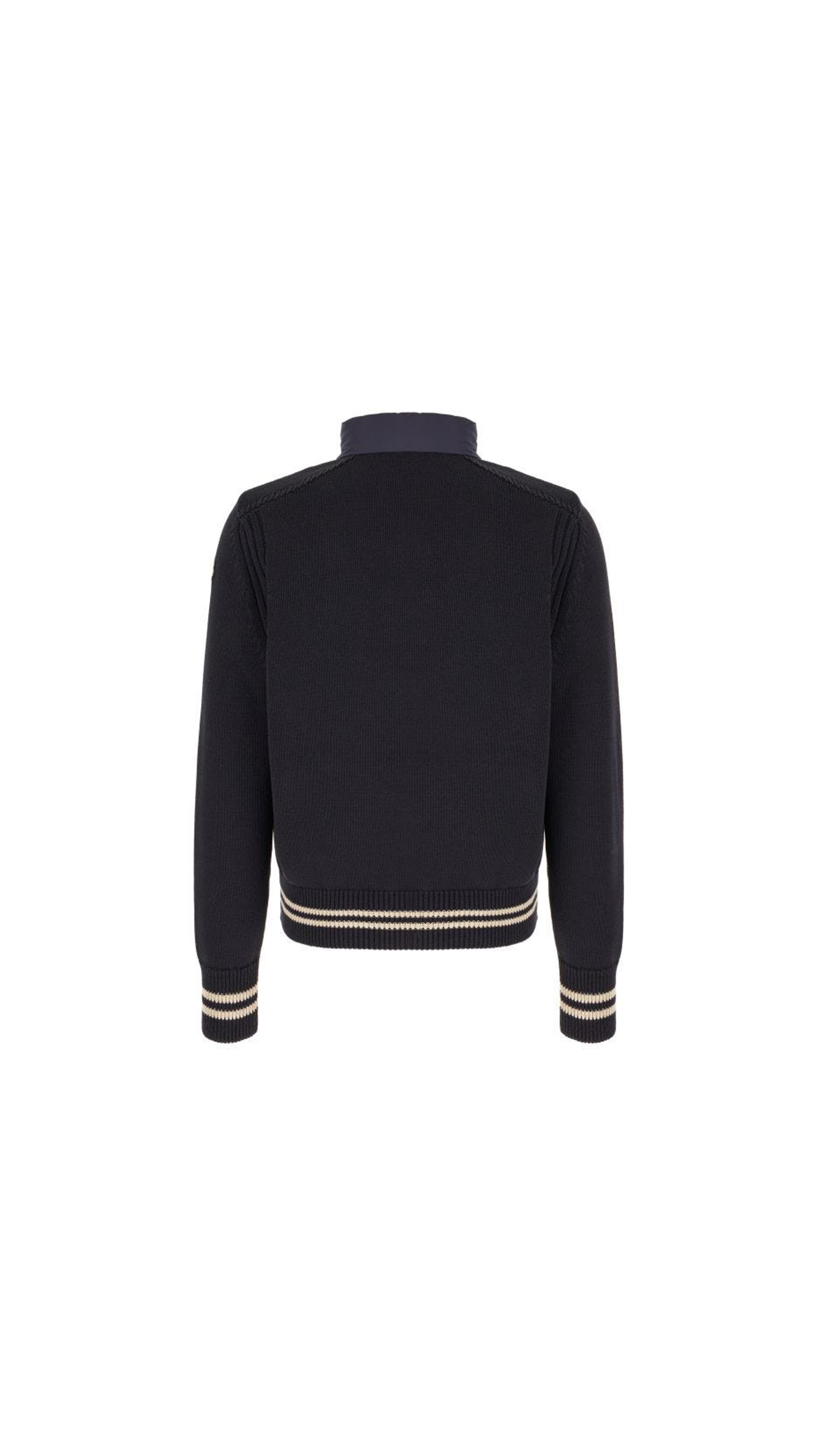 Padded Knit Cardigan - Navy