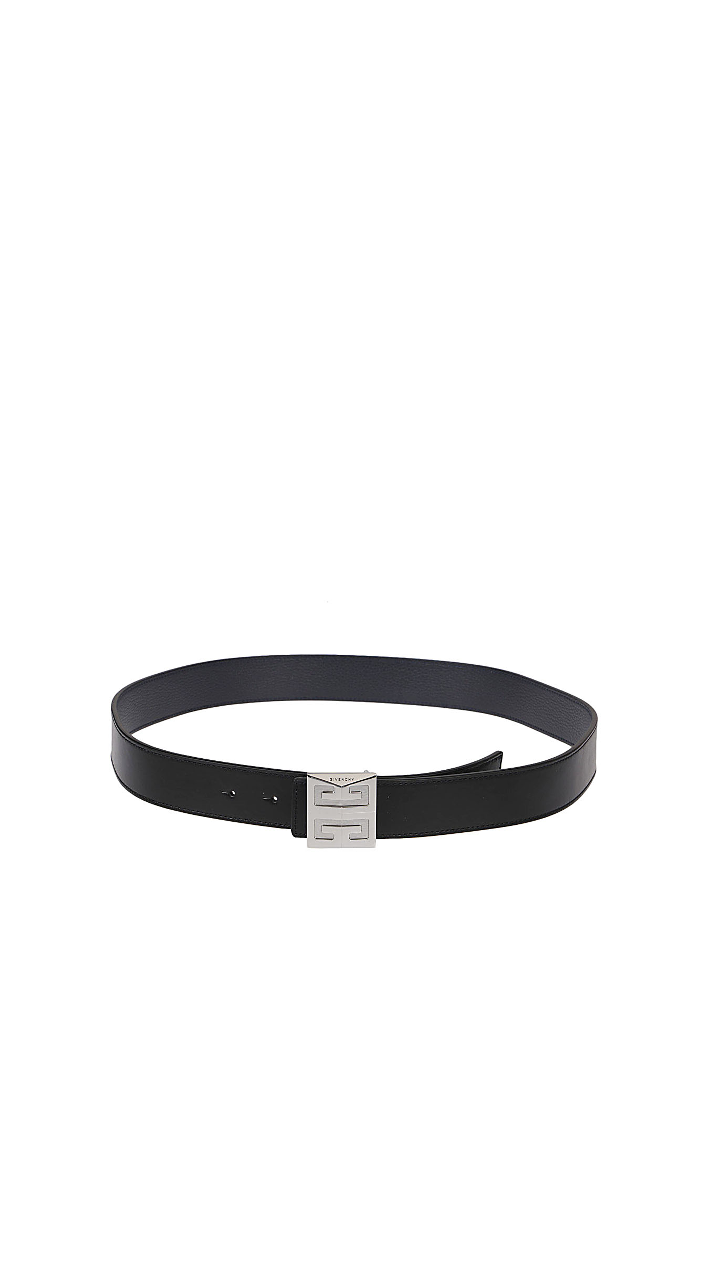 4G Reversible Belt In Leather -  Black/Dark Blue