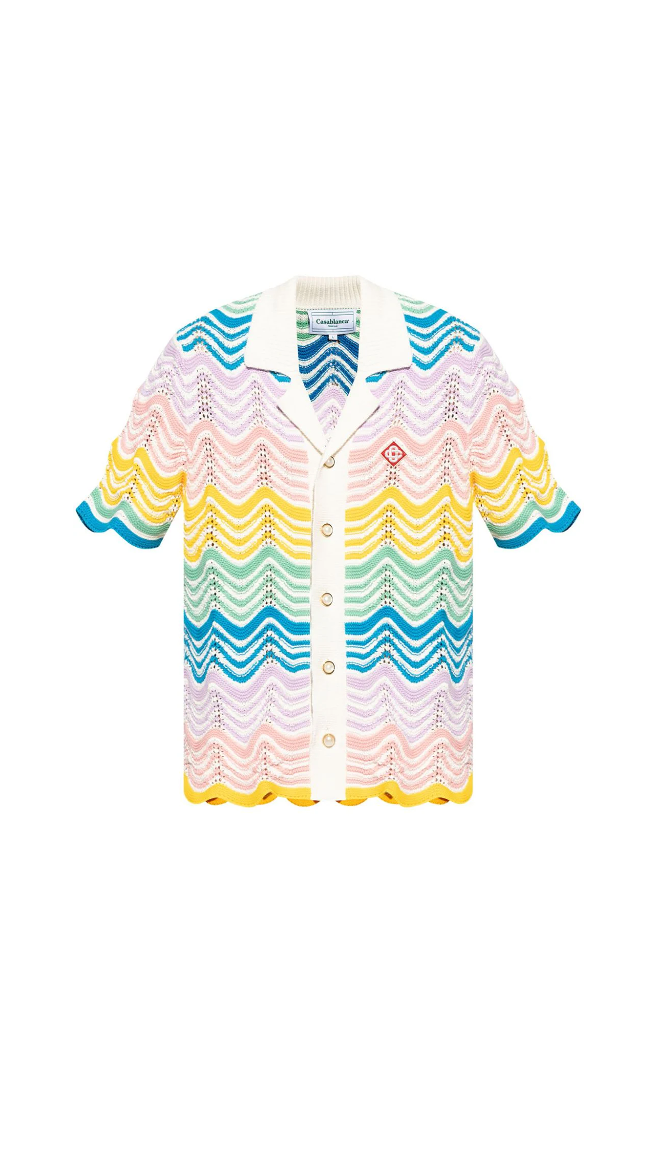 Wave Crochet Shirt - Multicolor