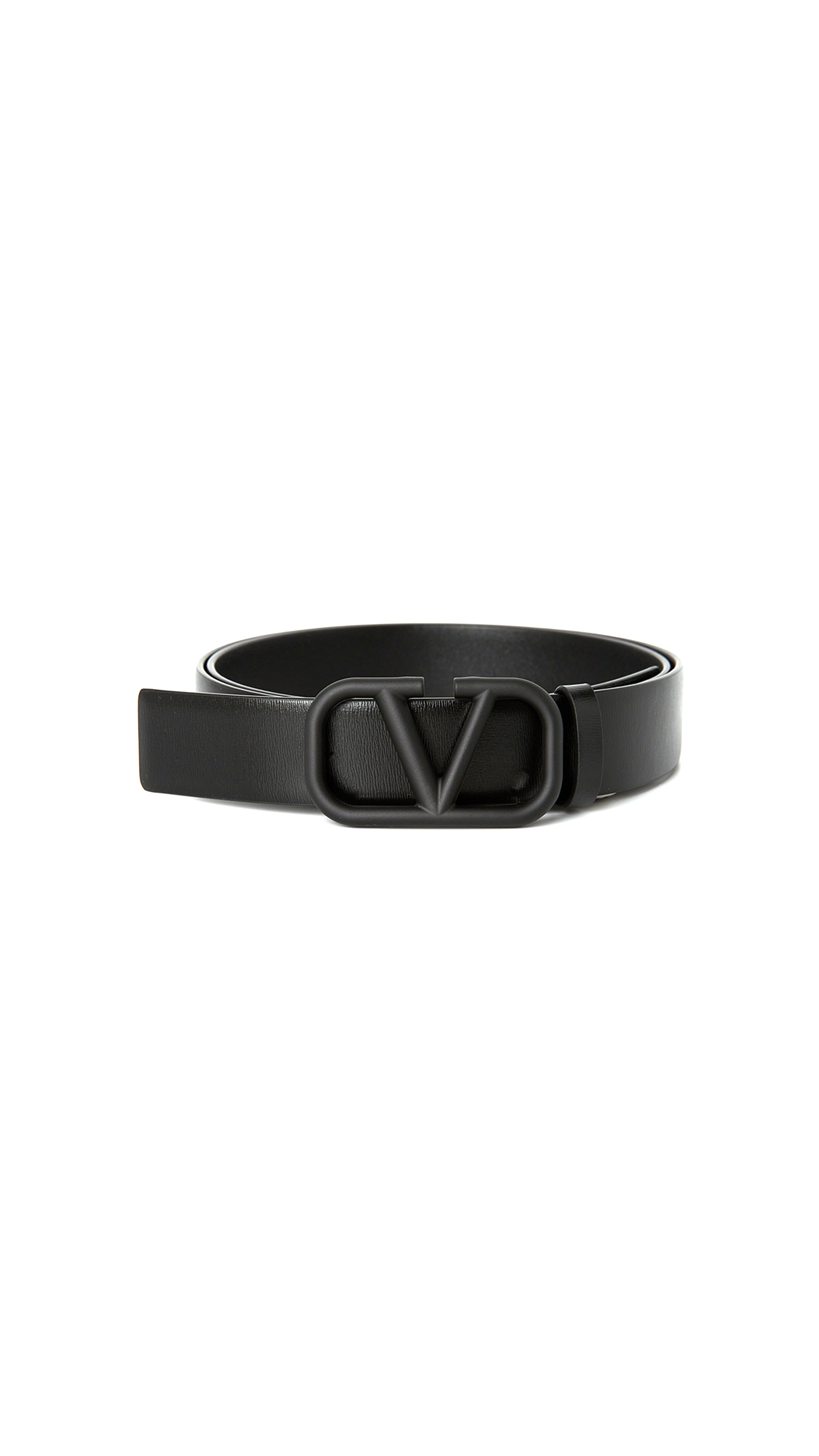 Vlogo Signature Calfskin Belt 30MM - Black