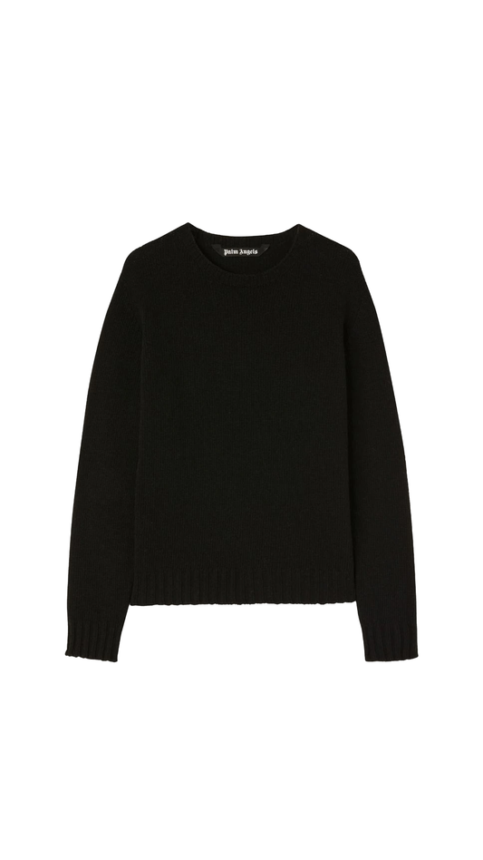 Curved Logo Sweater - Black