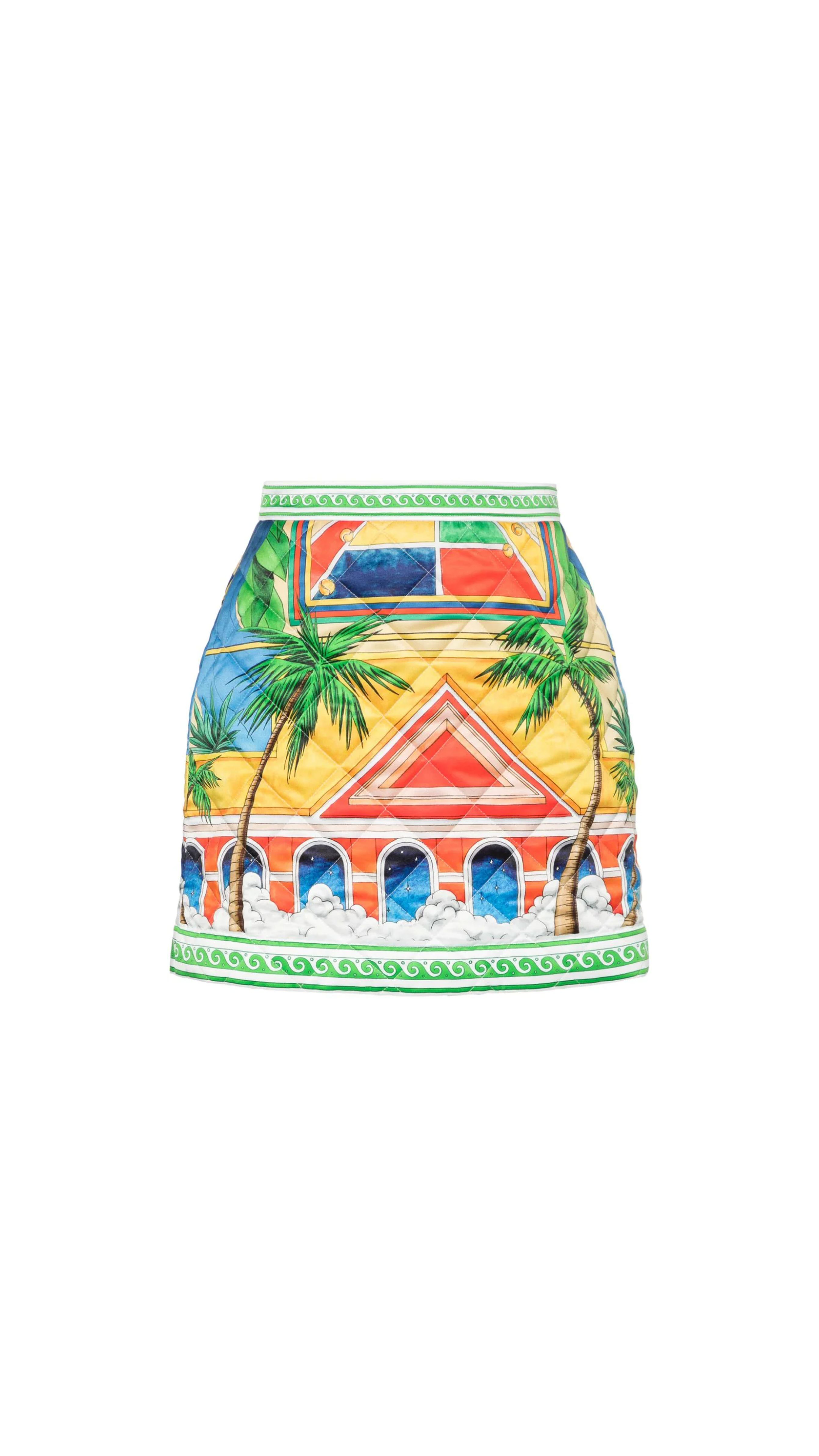 Triomphe D'orange Quilted Mini Skirt - Multicolor