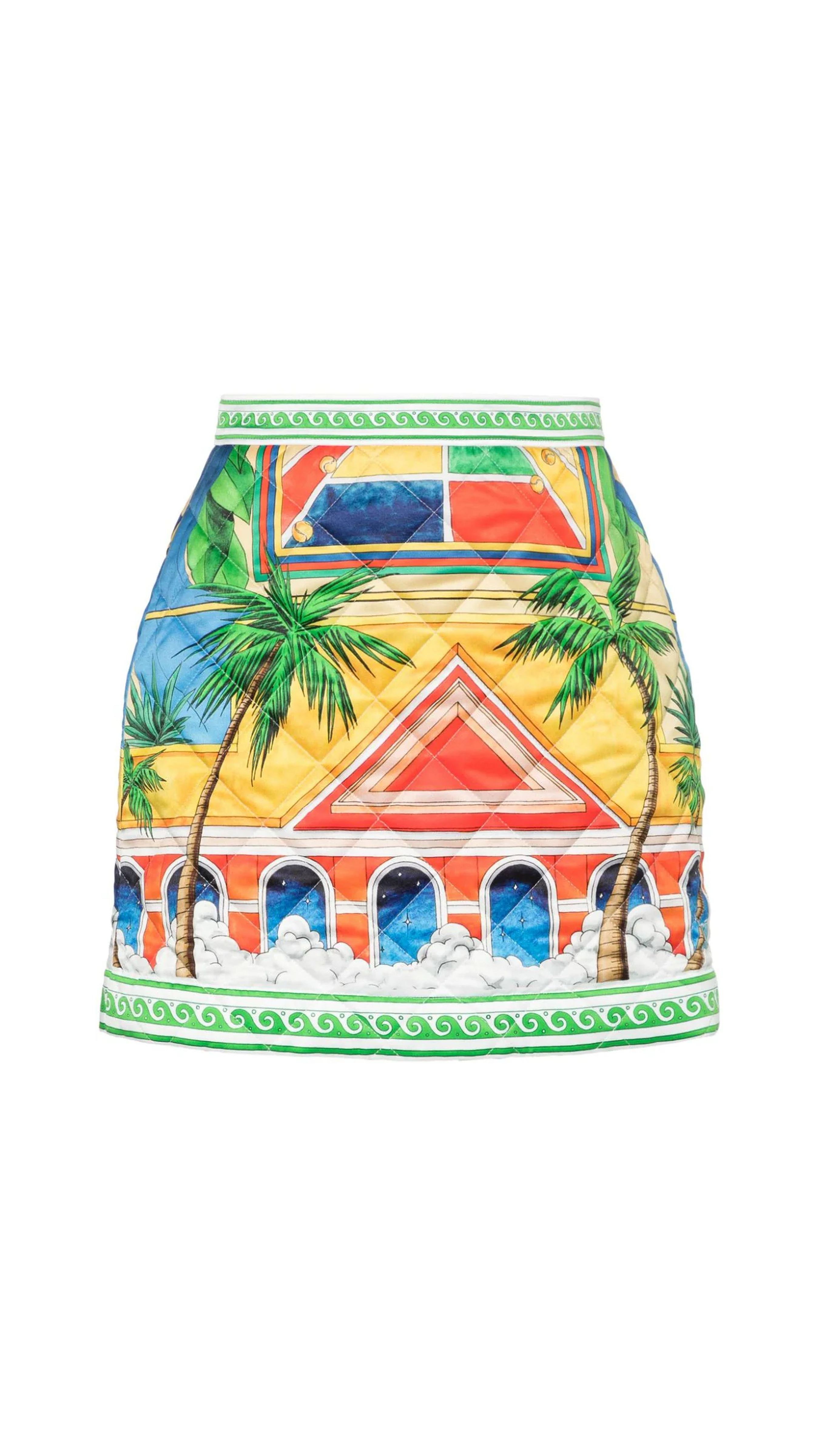 Triomphe D'Orange Quilted Mini Skirt - Multicolor