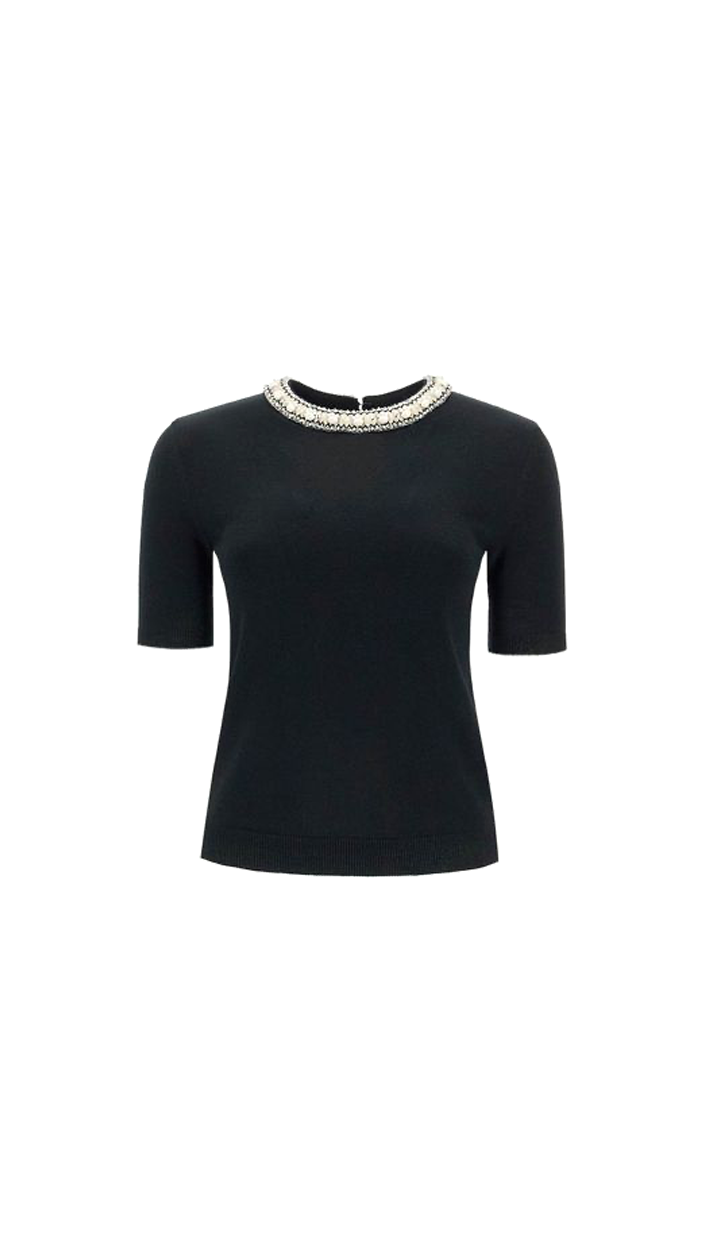 Valentino Embroidered Wool Jumper - Black