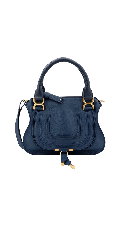 Marcie Small Double Carry Bag - Navy
