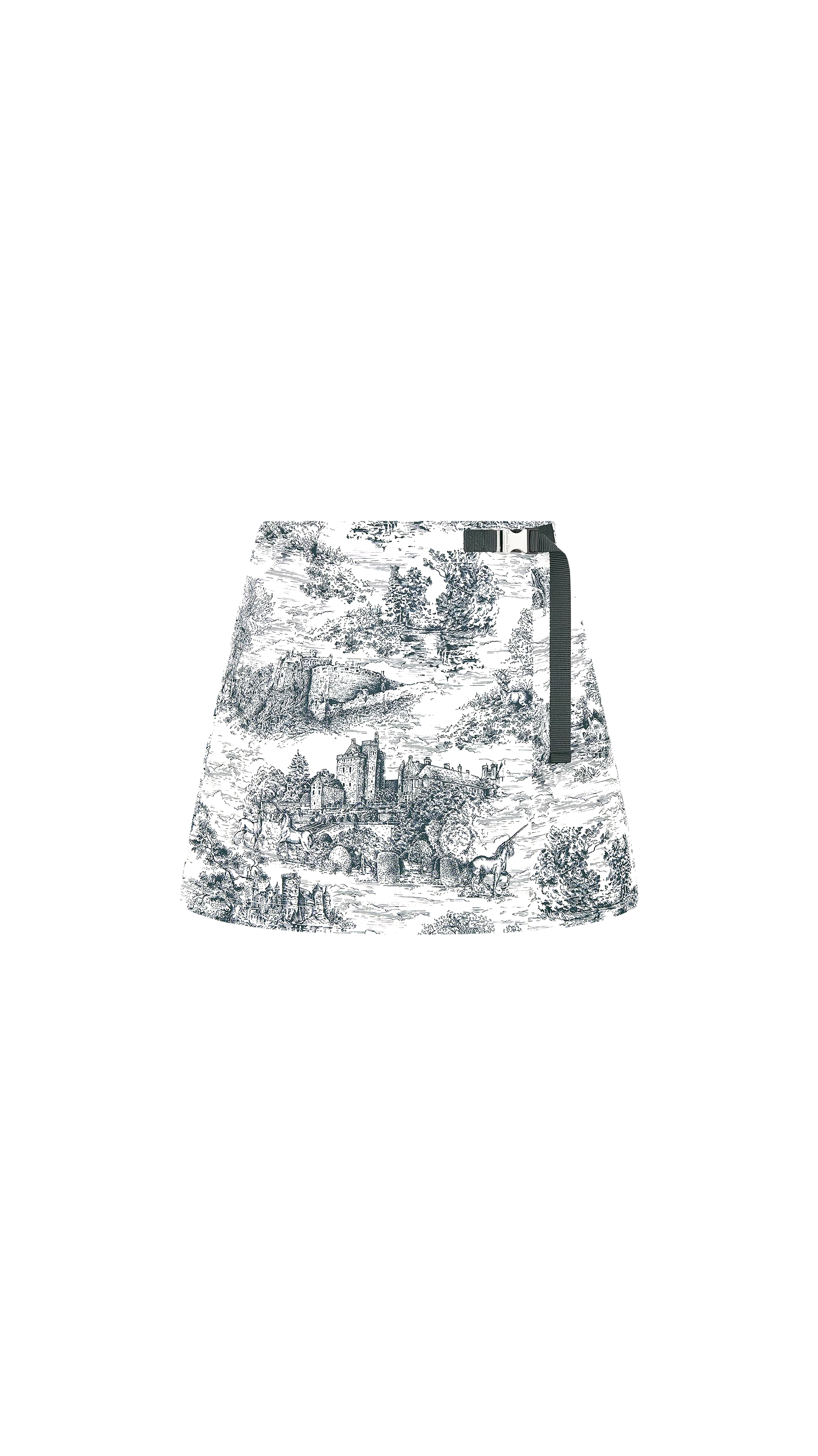 Toile de Jouy Scotland Short Skirt - Grey