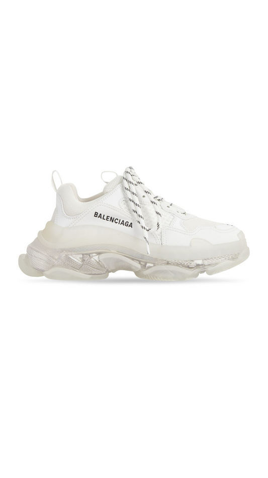 Triple S Clear Sole Sneakers - White