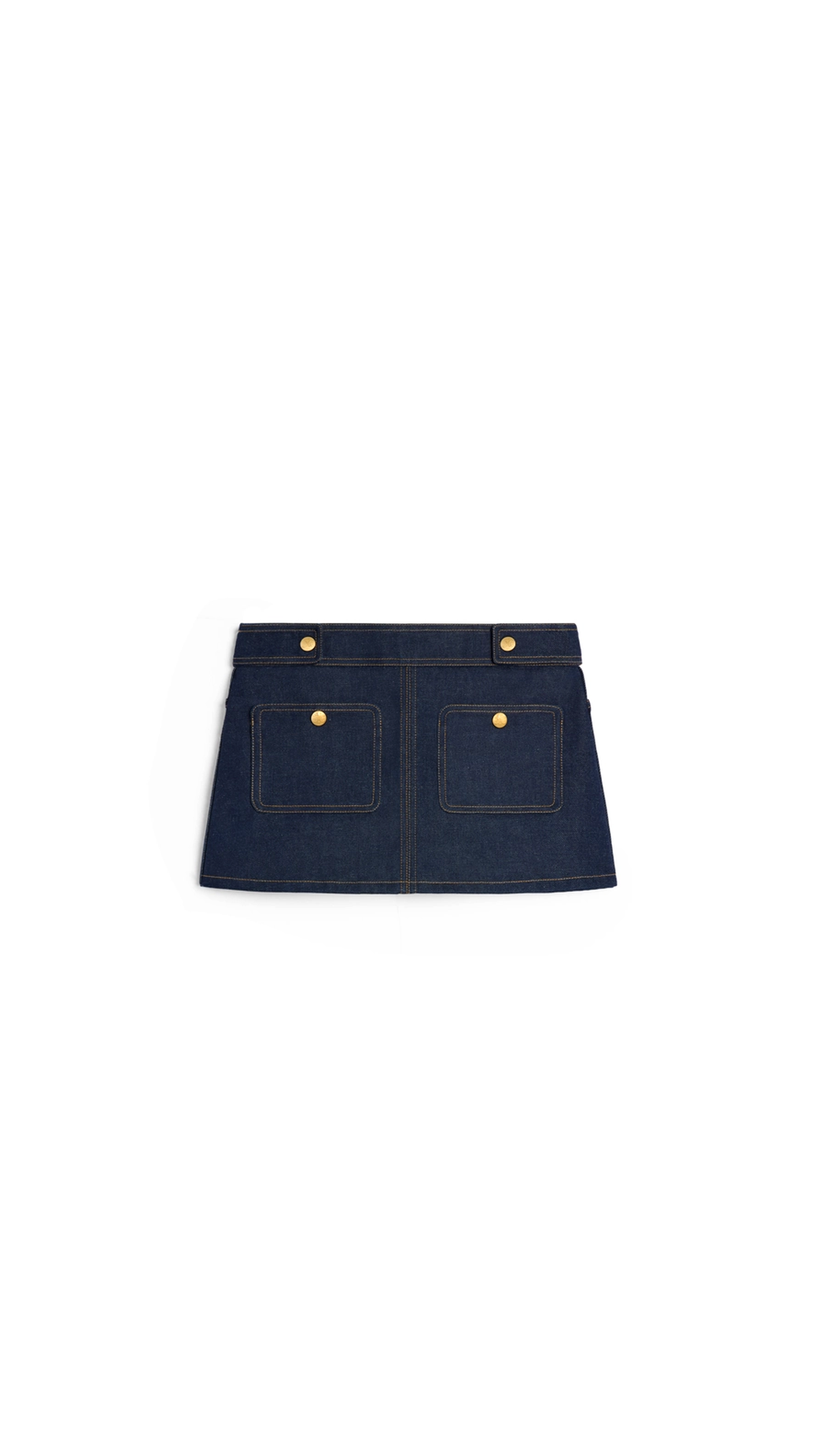 Trapeze Mini Skirt - Blue