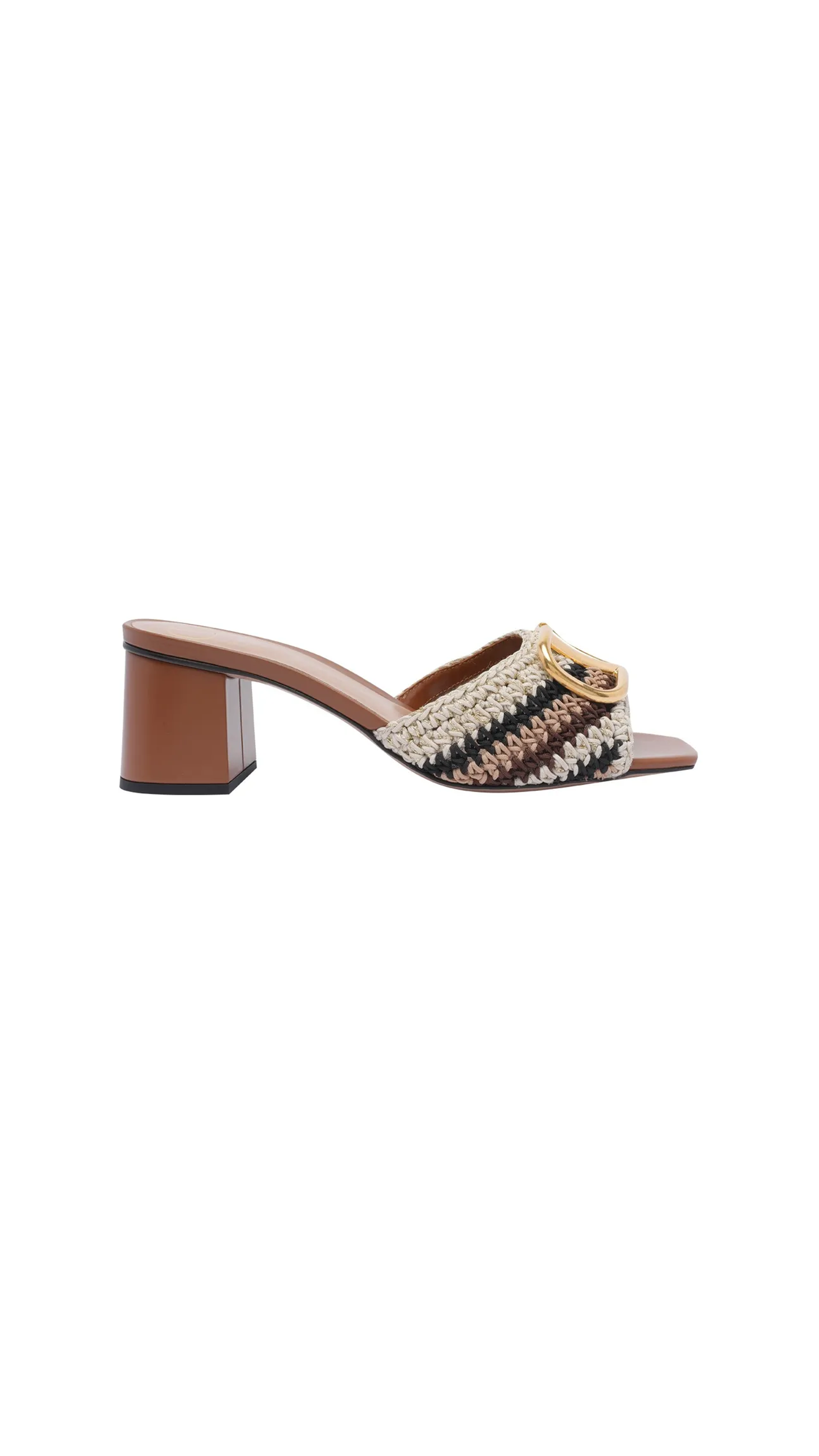 Vlogo Signature Sandal With Crochet Embroidery - Multicolor