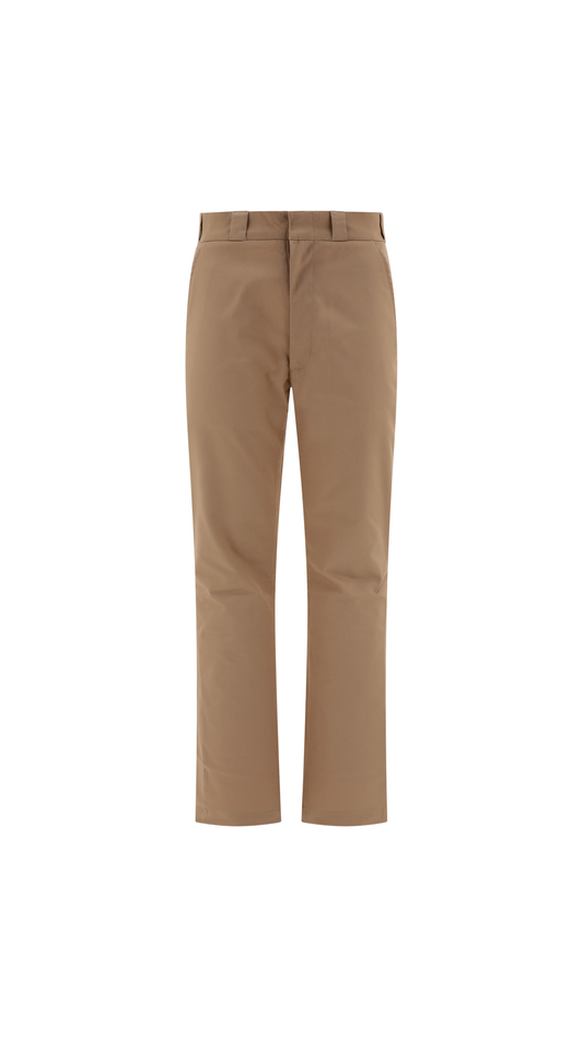 Flared Chino Trousers - Brown