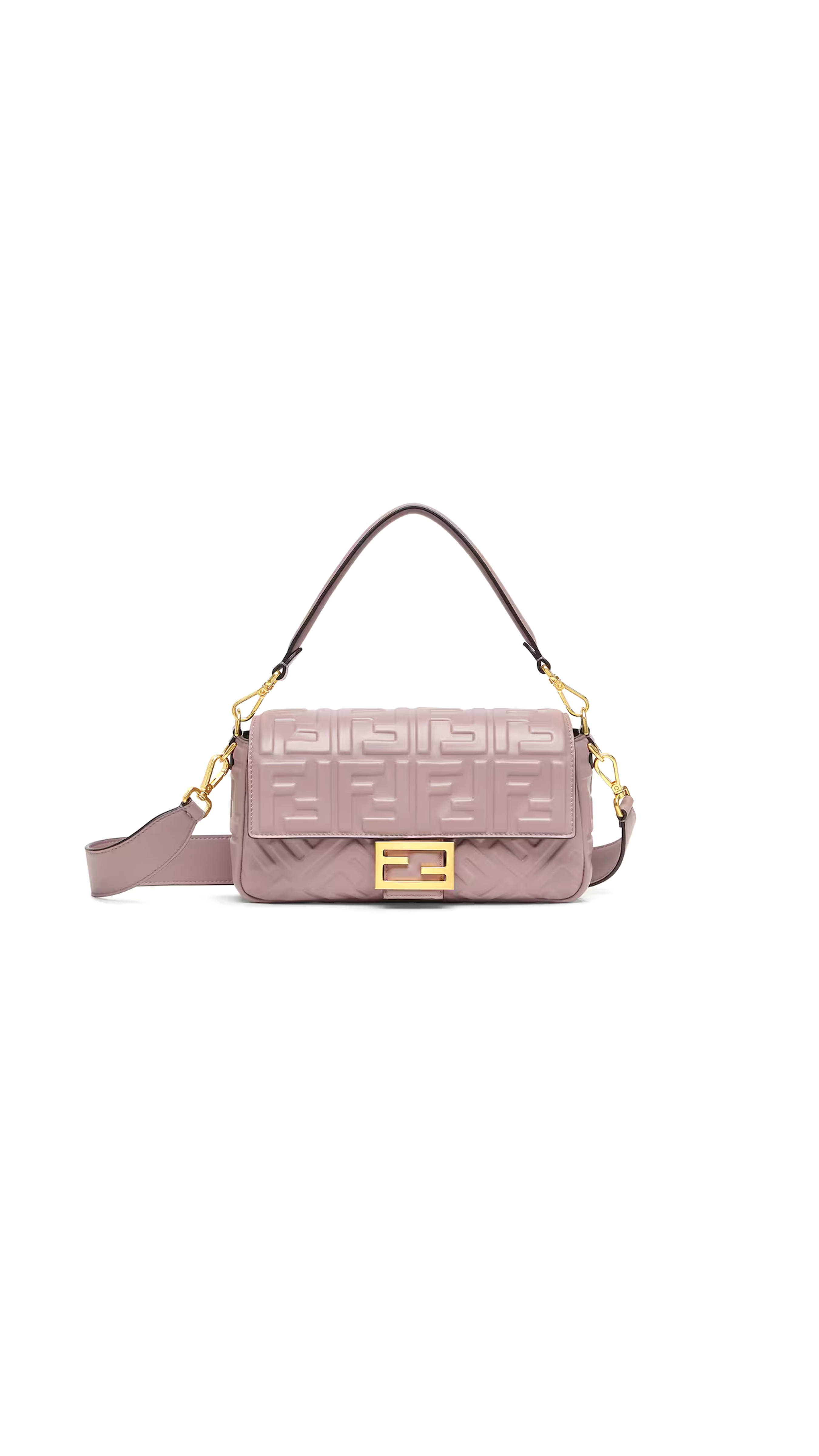 FF Baguette Leather Bag - Pink