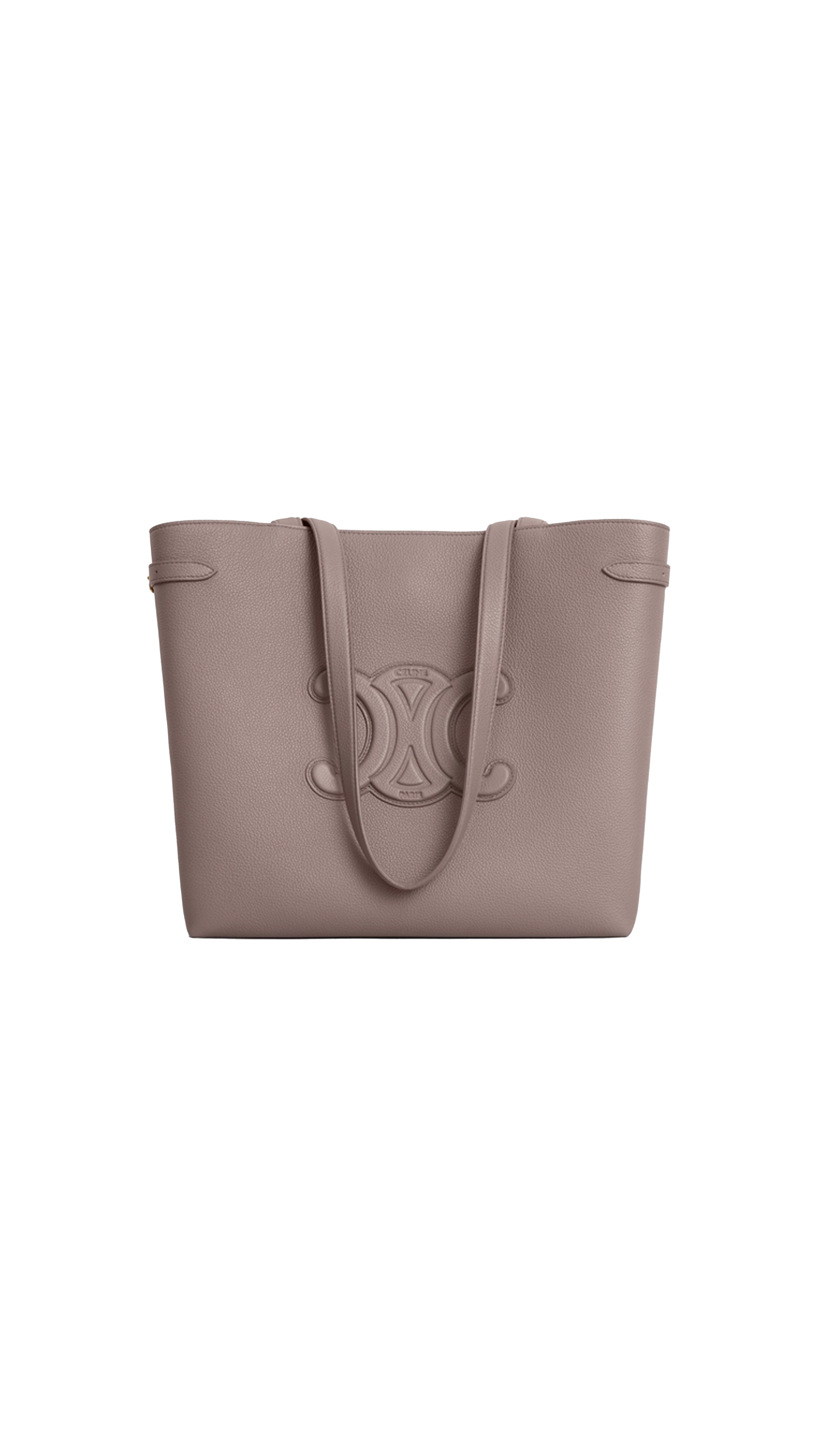 Medium Cabas Anaïs Cuir Triomphe In Grained Calfskin - Pebble