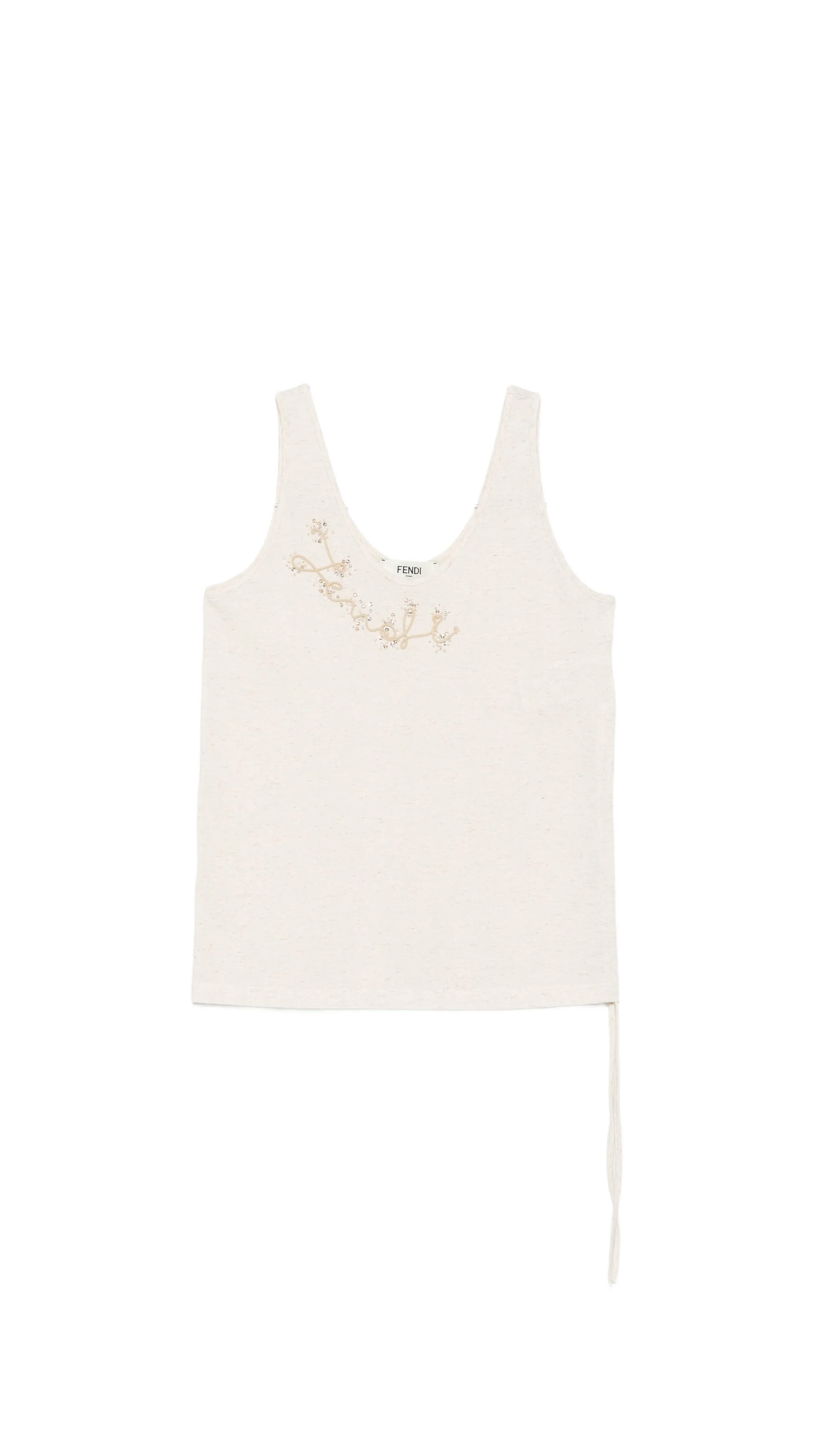 Beaded Tank Top - Ivory