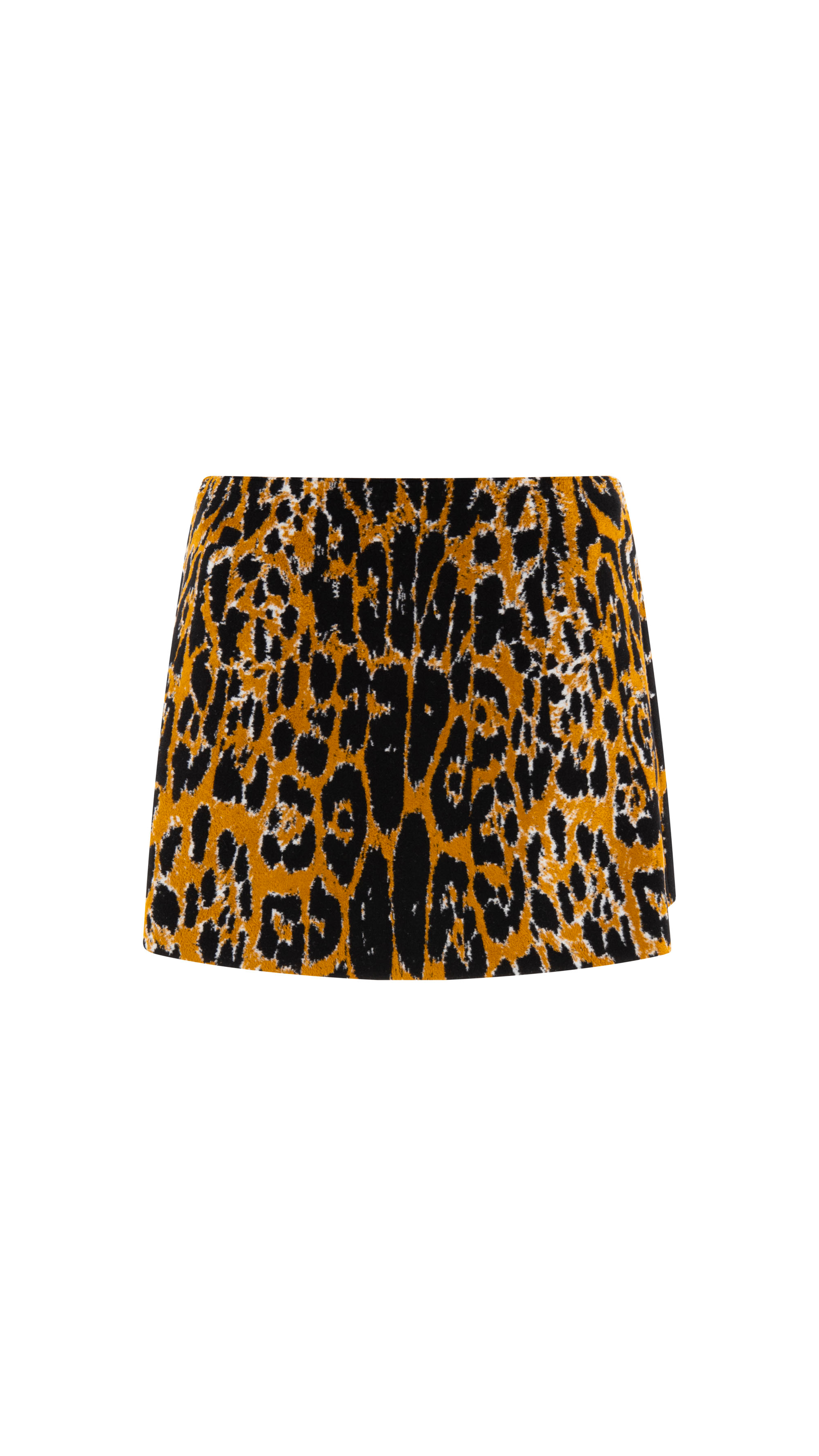Jacquard Knit Miniskirt - Leopard