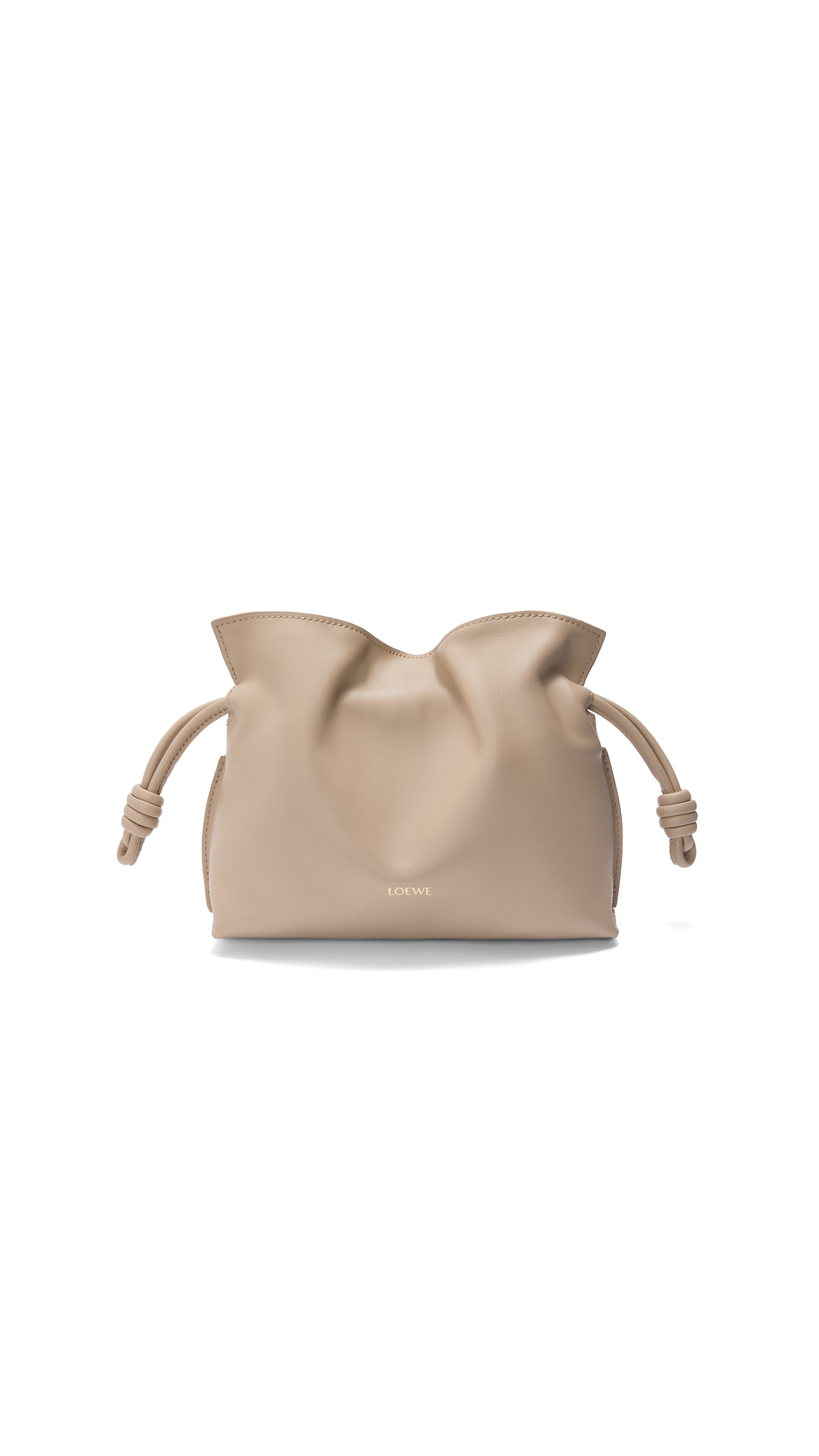 Mini Flamenco Clutch in Nappa Calfskin - Sand