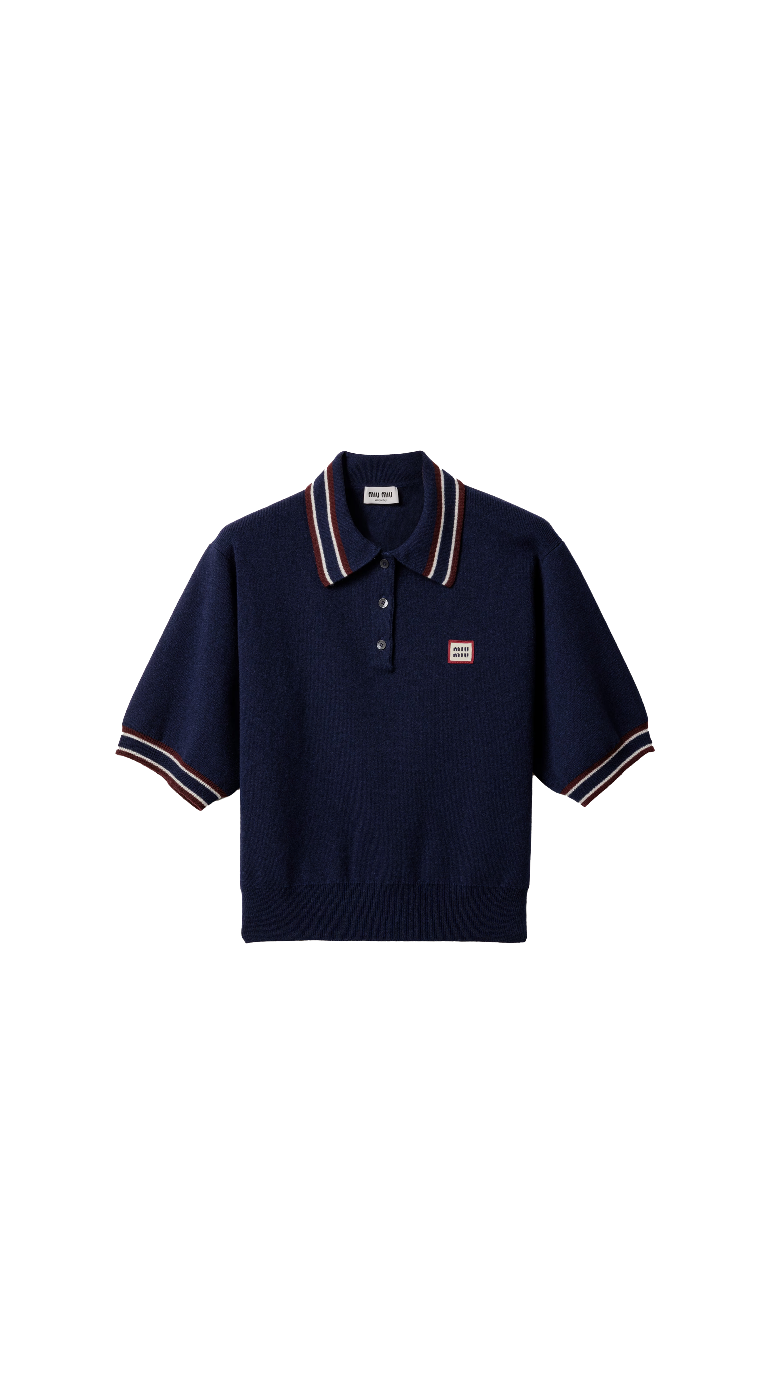 Wool And Cashmere Polo Sweater - Navy