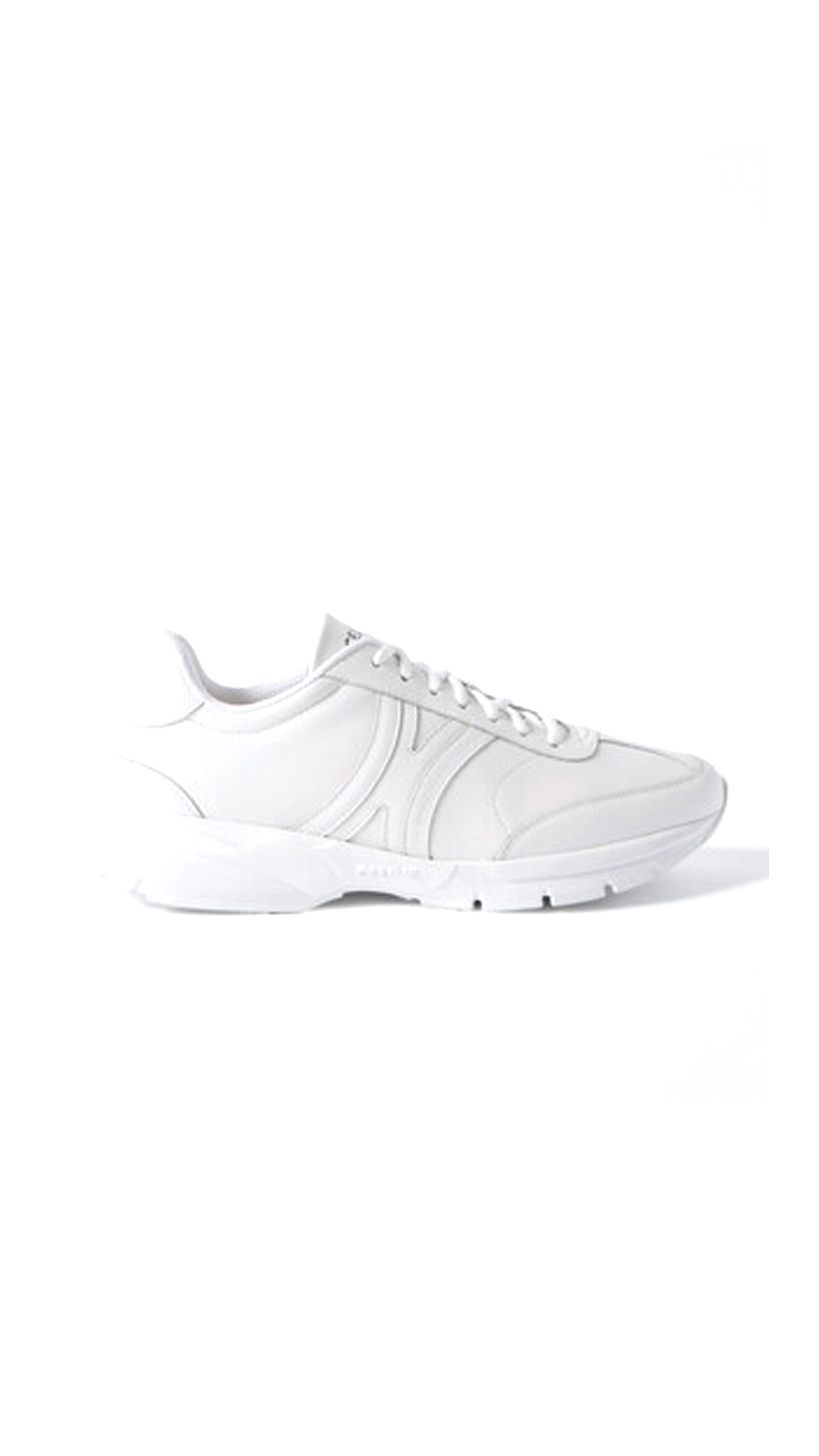 Celine Runner Cr-01 Low Lace-up Sneaker In Calfskin - Optic White