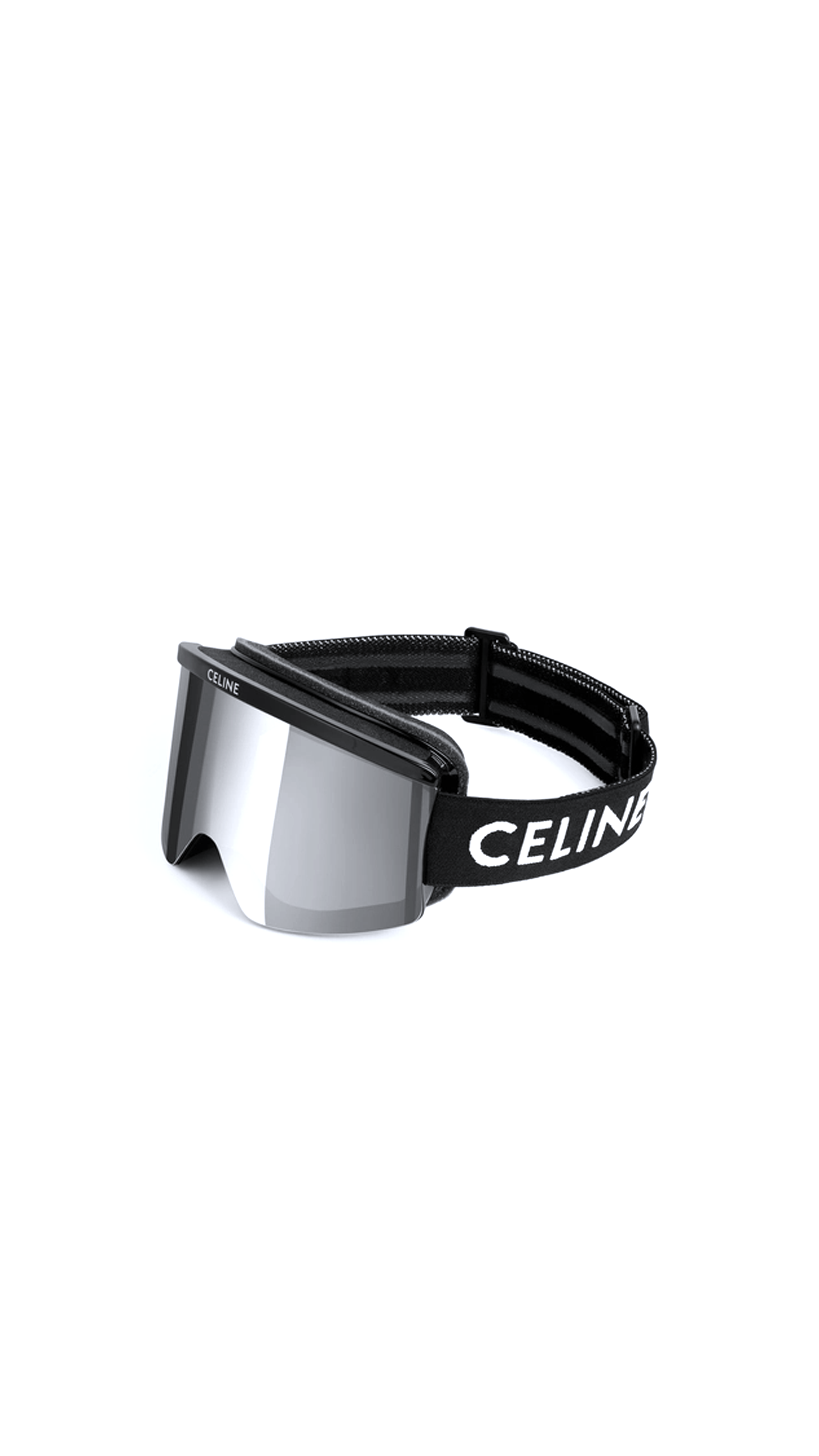 Celine Ski Mask In Injected Nylon With Mirror Lenses - Black