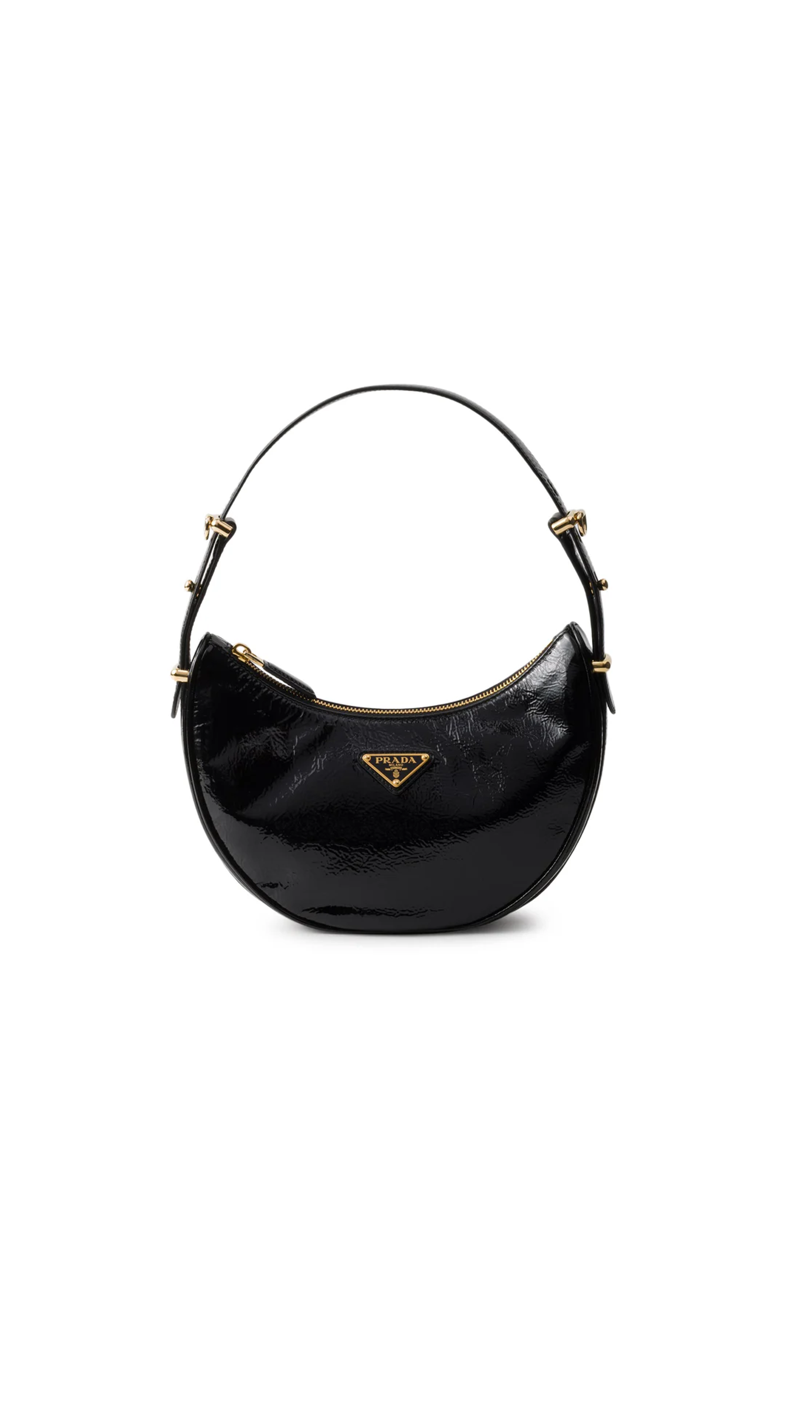Arqué Naplak Patent Leather Shoulder Bag - Black
