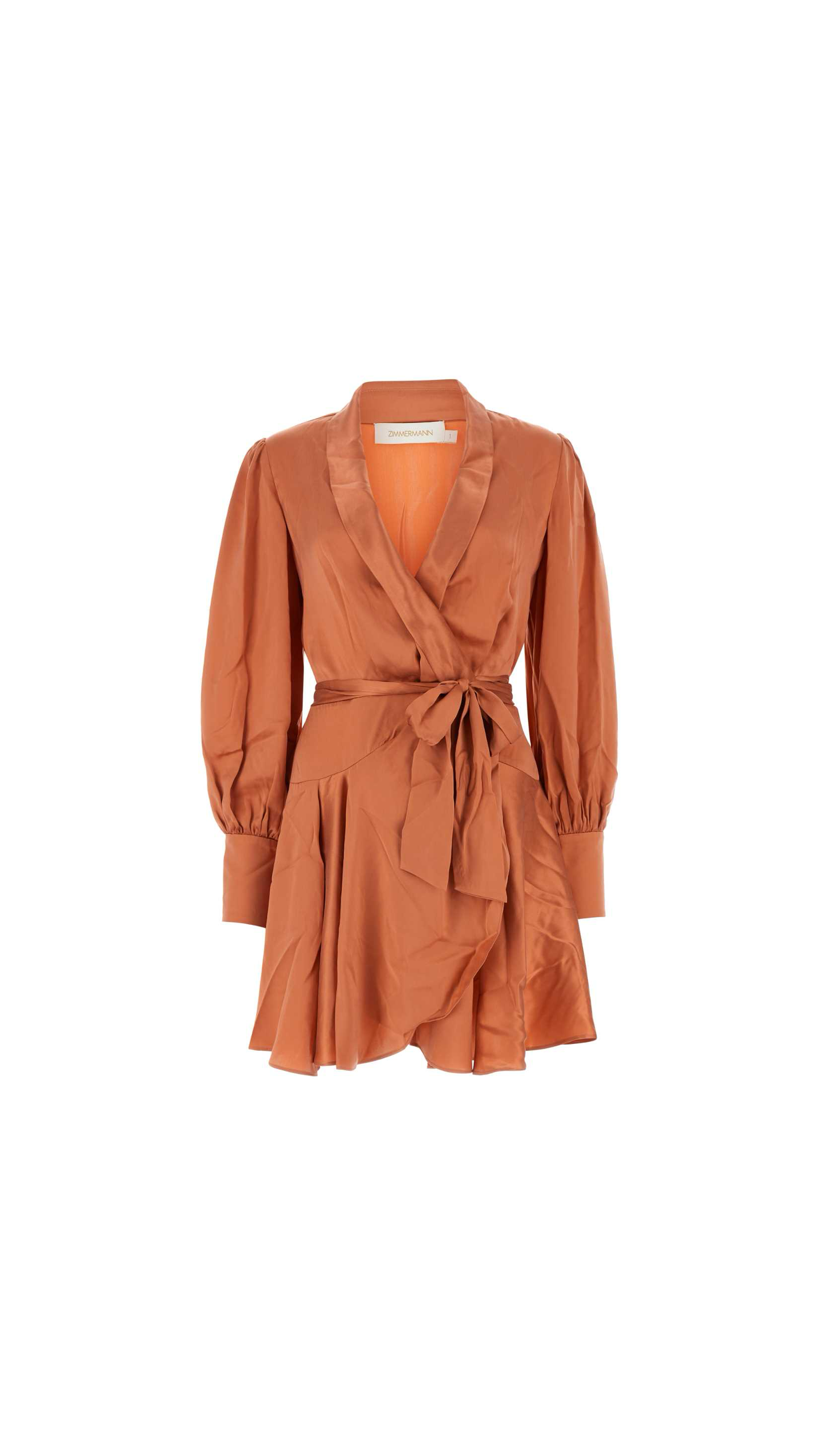 Wrap Mini Dress - Orange