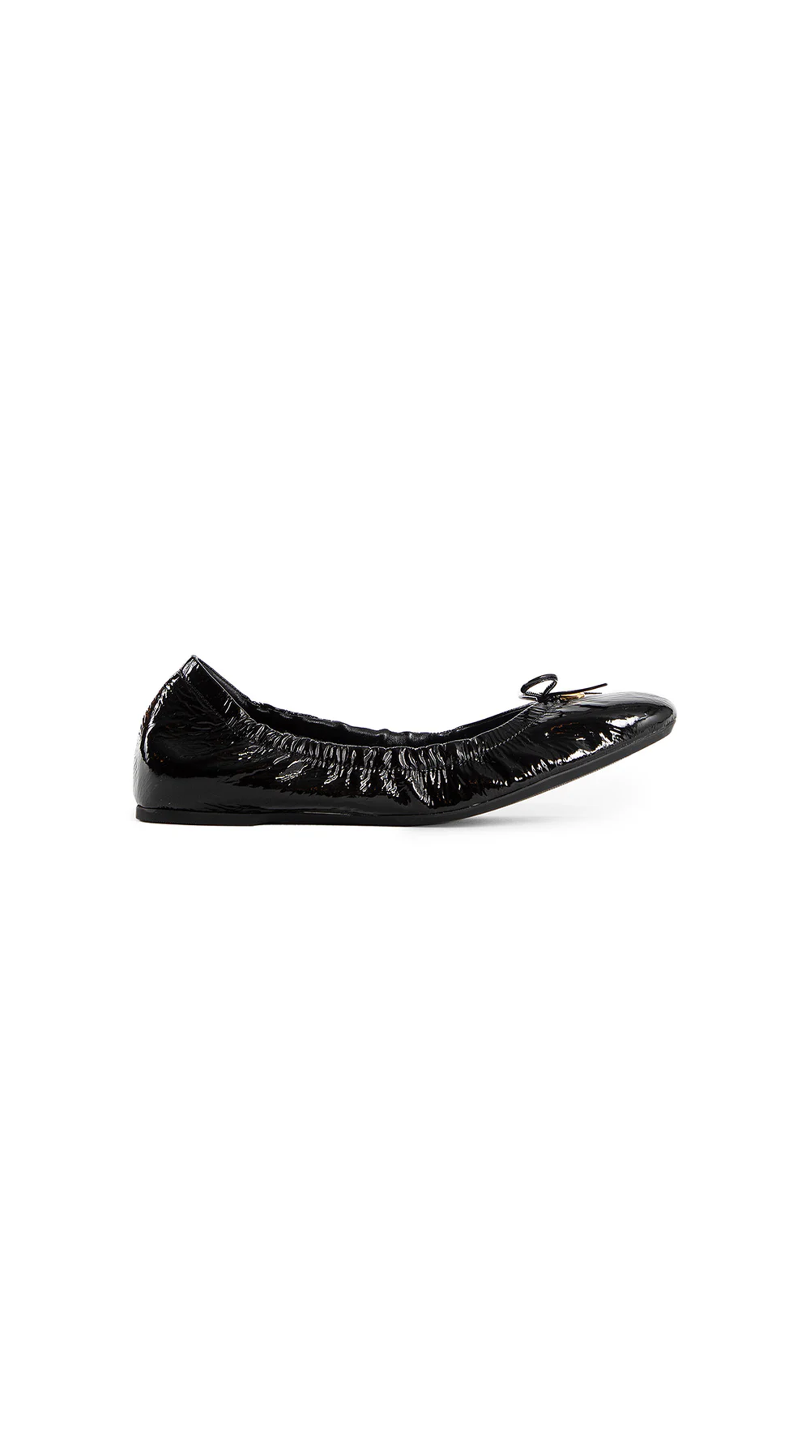 Vlogo Signature Patent Leather Ballerinas - Black