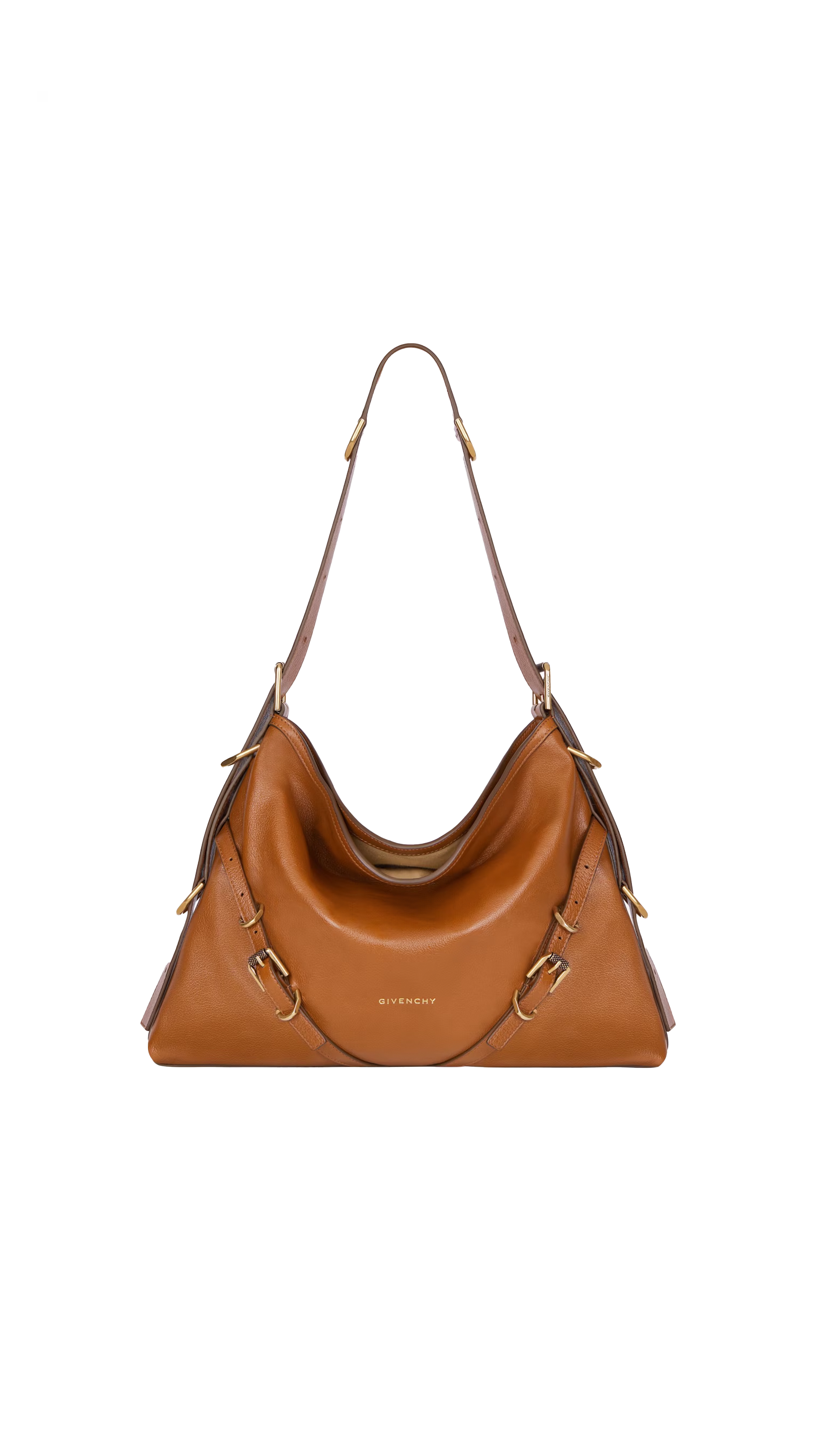 Medium Voyou Bag In Leather - Soft Tan