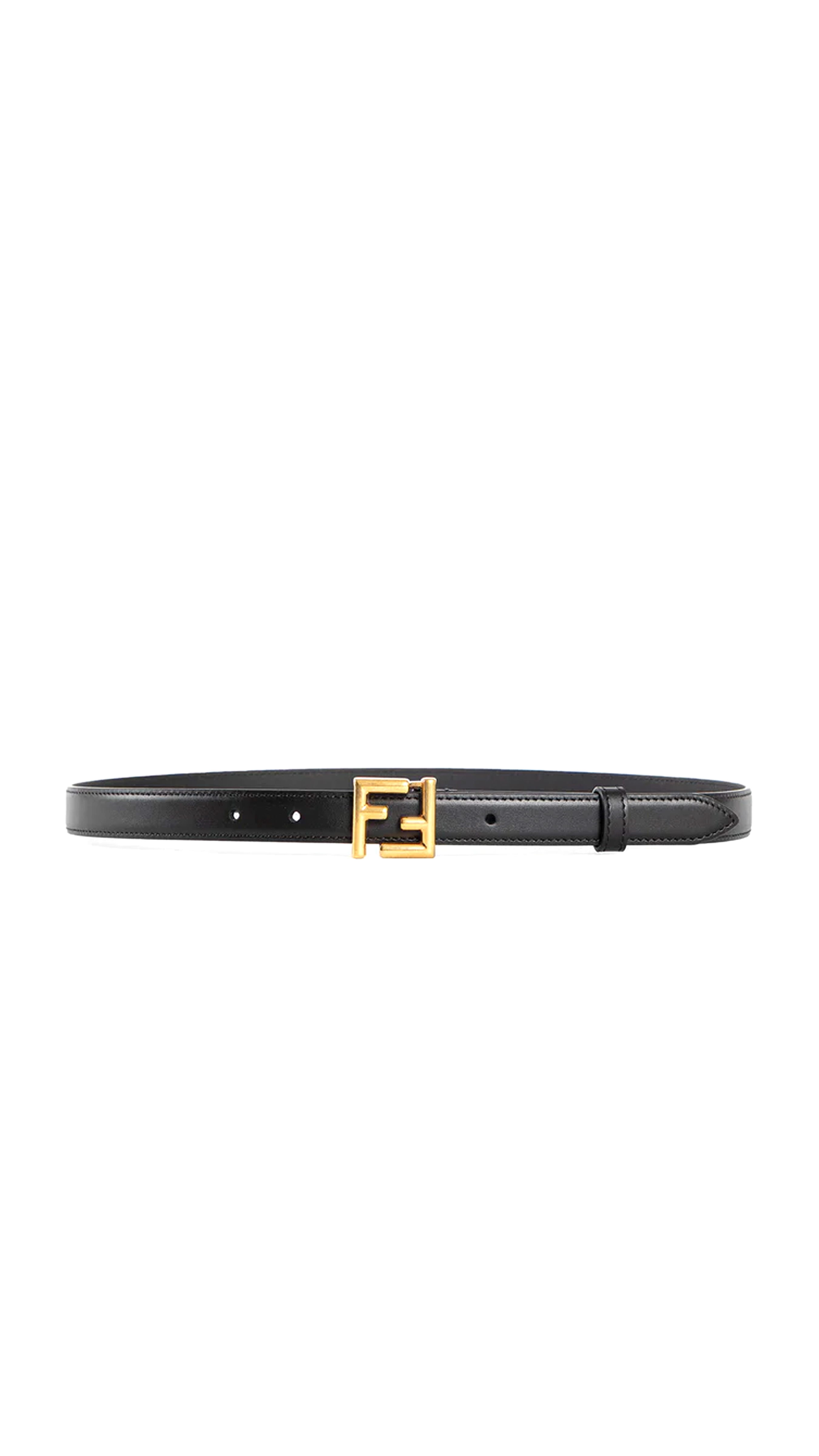 FF Thin Leather Belt - Black