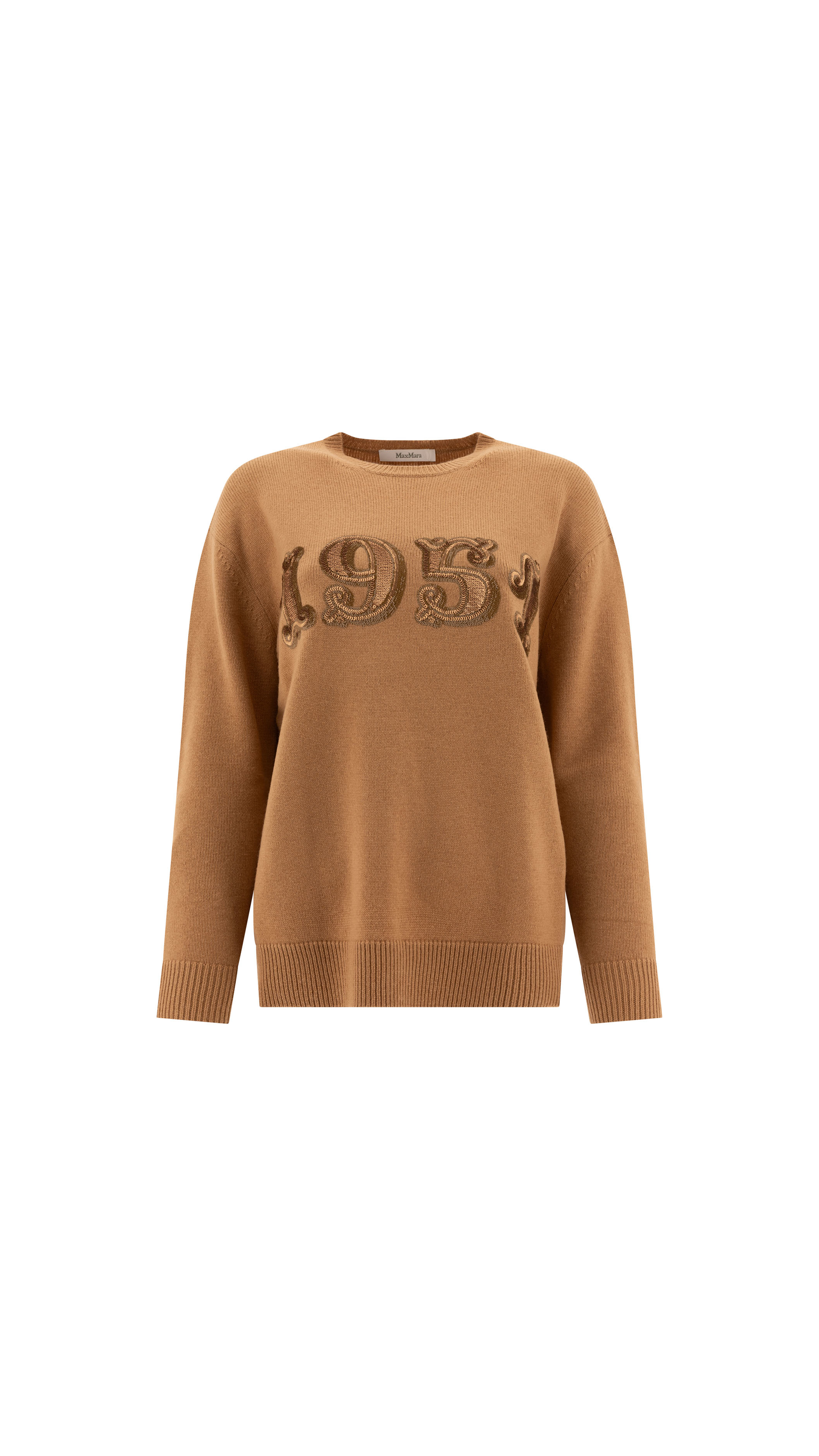 Wool Cashmere And Sequins Sweater - Brown