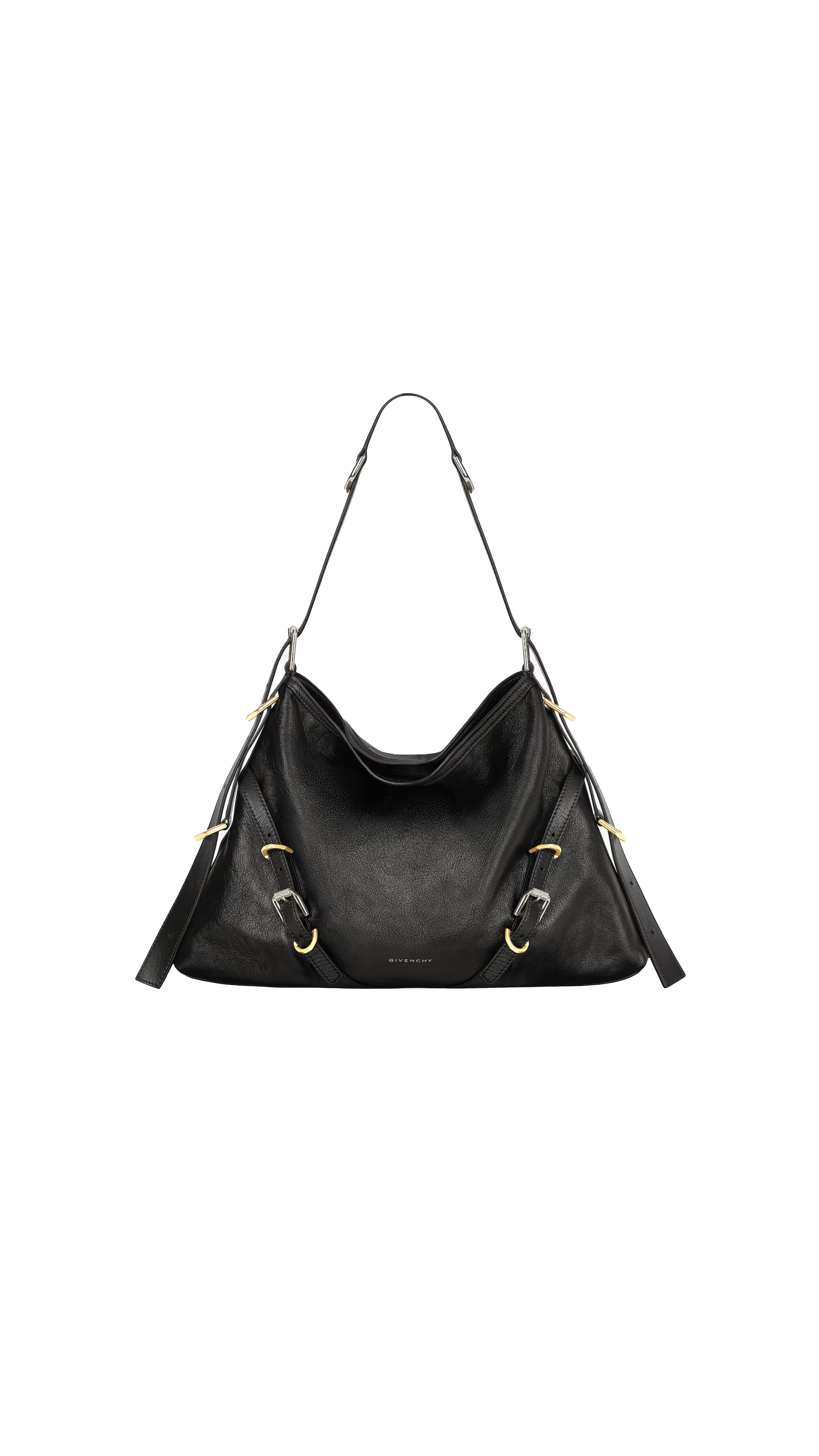 Medium Voyou Bag In Leather - Black