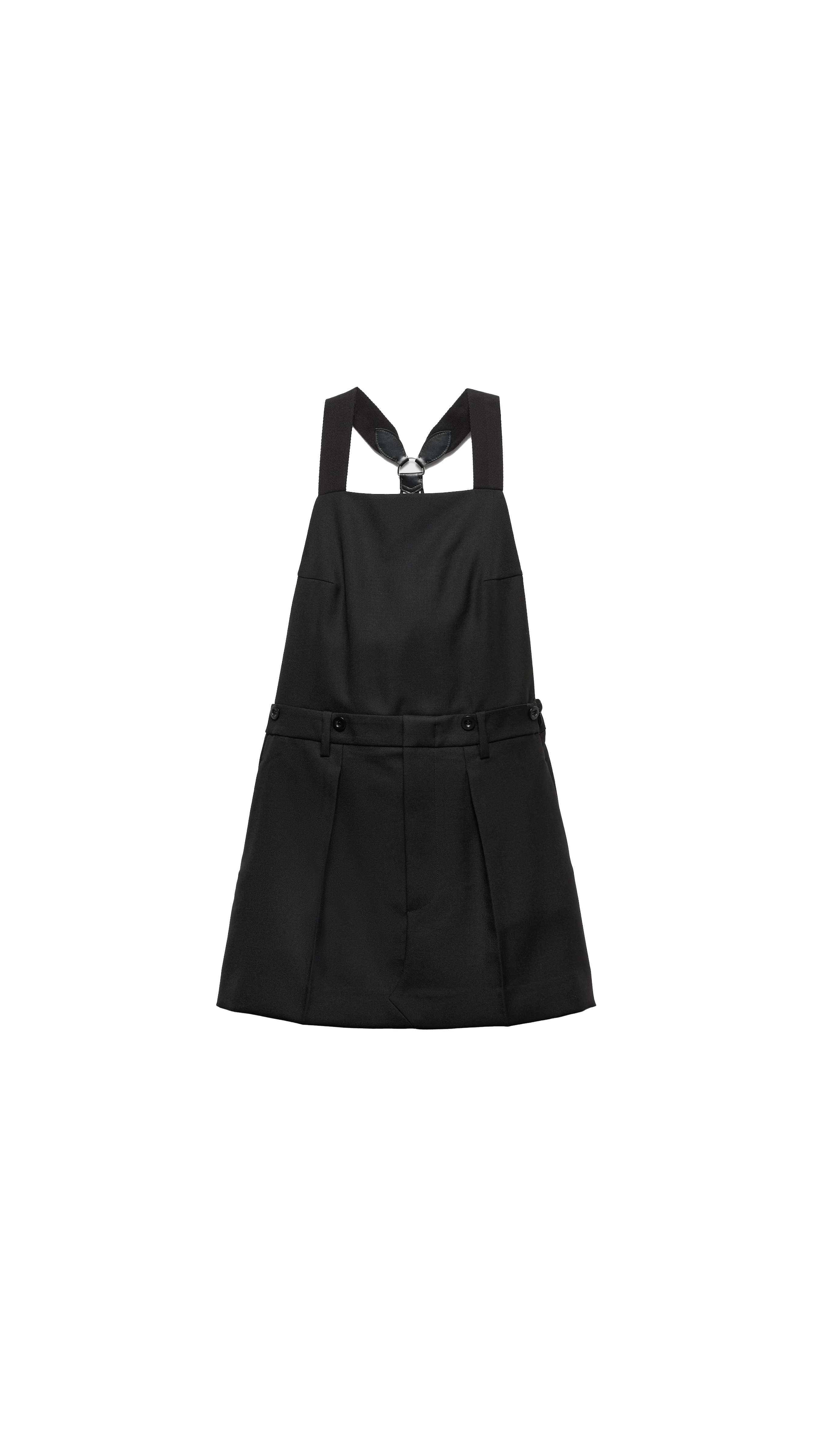 Gabardine Mini-Dress - Black