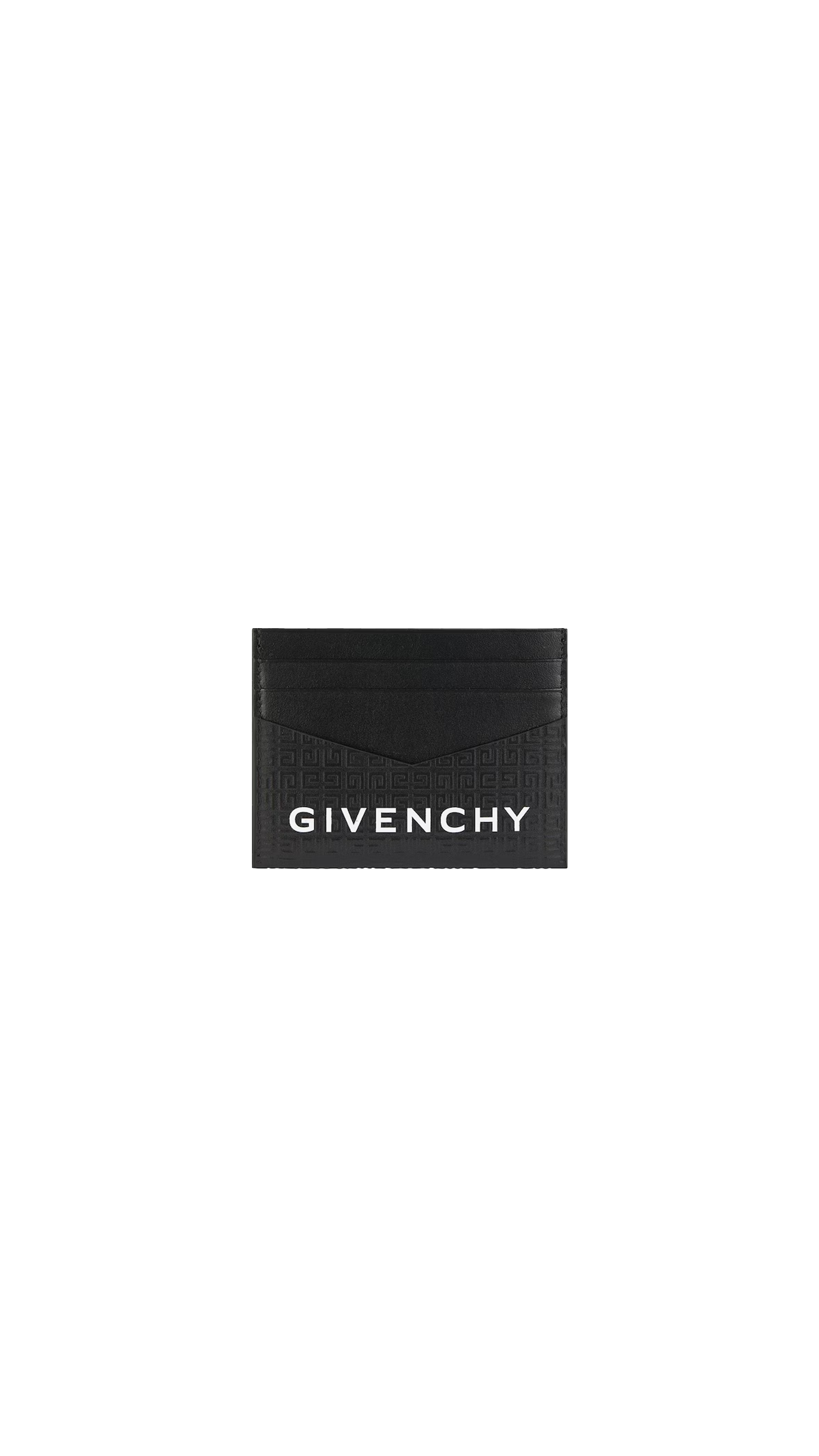 Givenchy Card Holder In 4g Micro Leather - Black