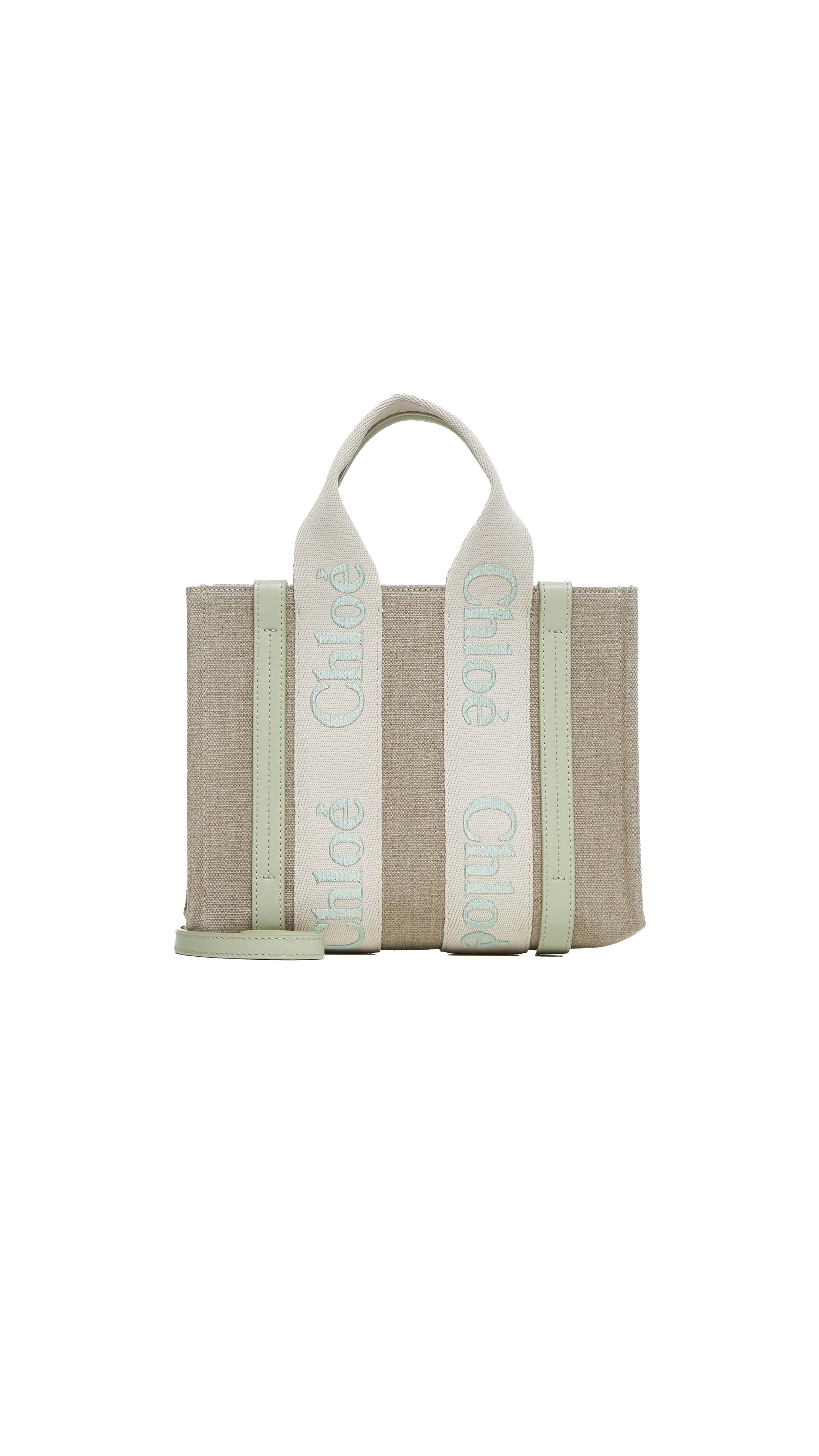 Woody Linen Bag - Beige\Green