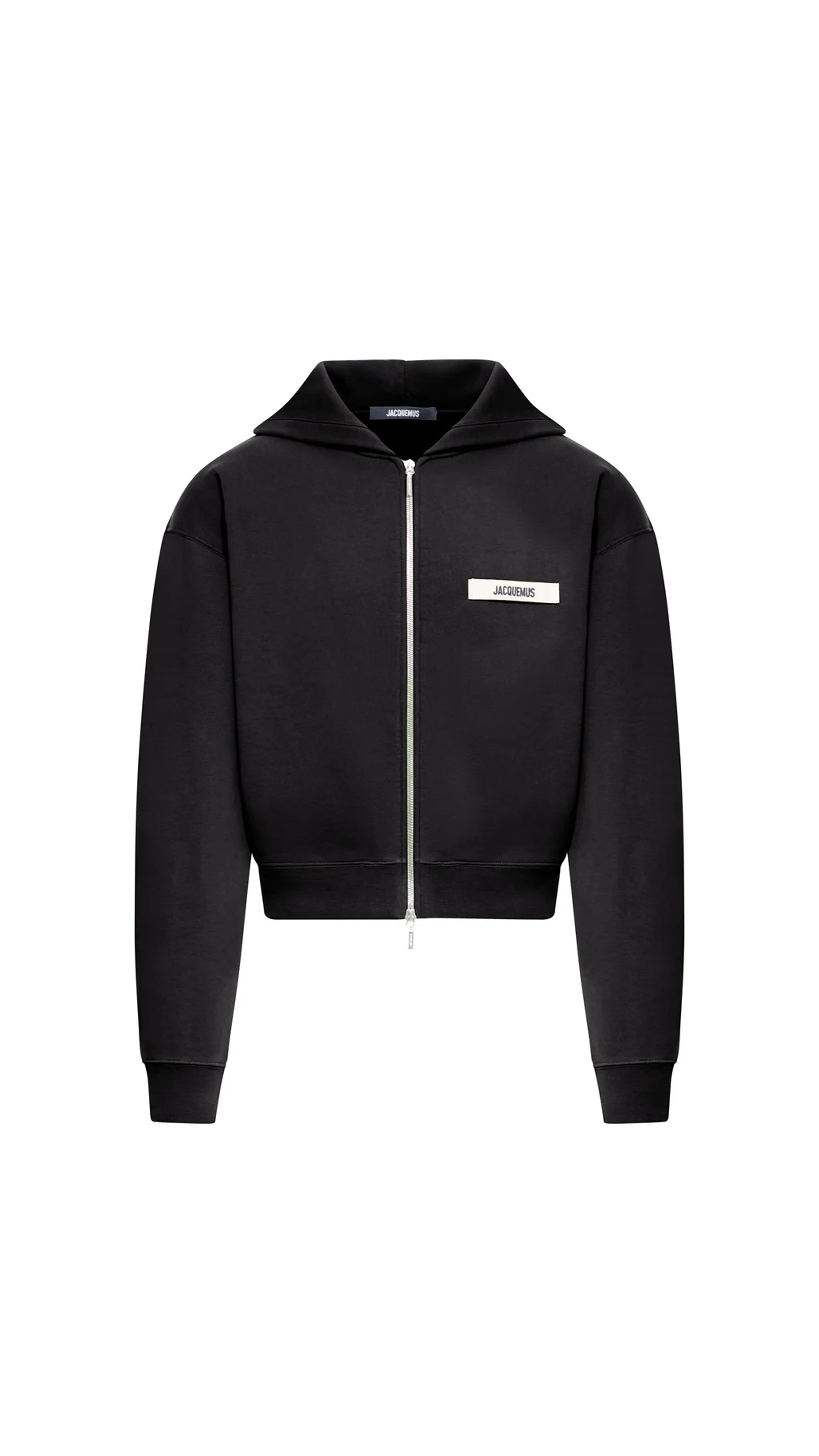 Le Hoodie Gros Grain Zippe - Black