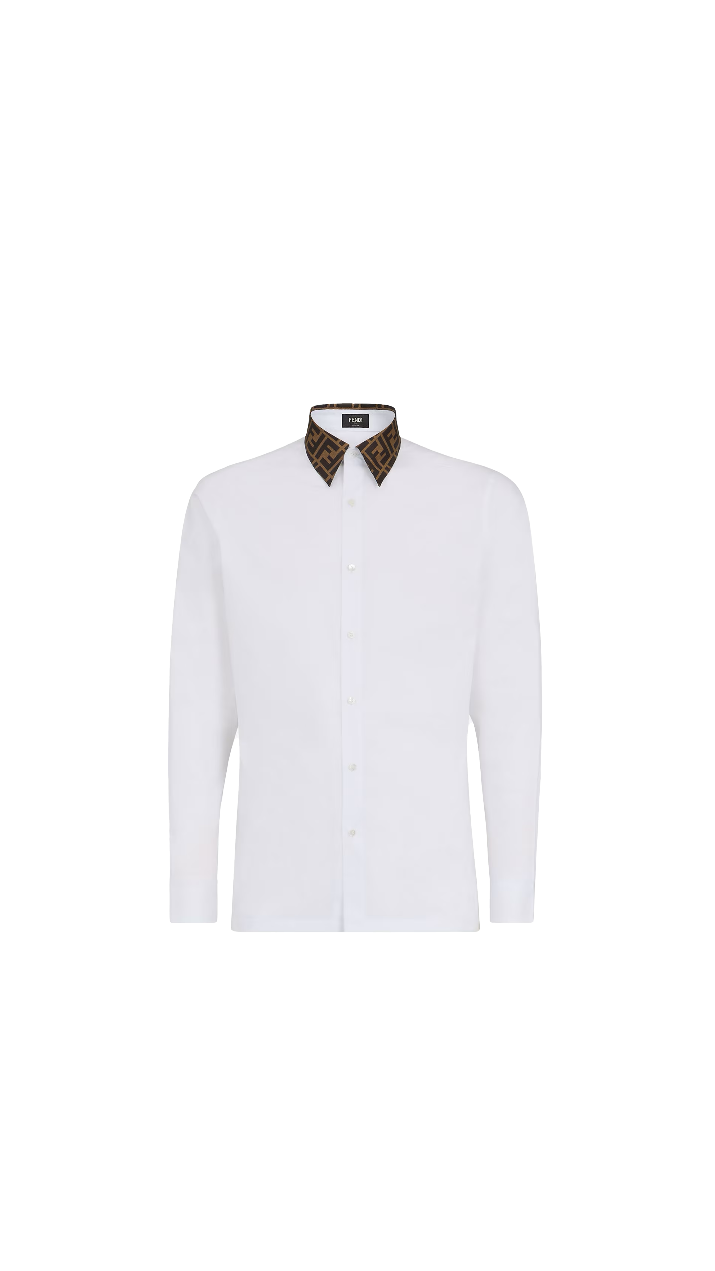 FF Collar Cotton Shirt - White