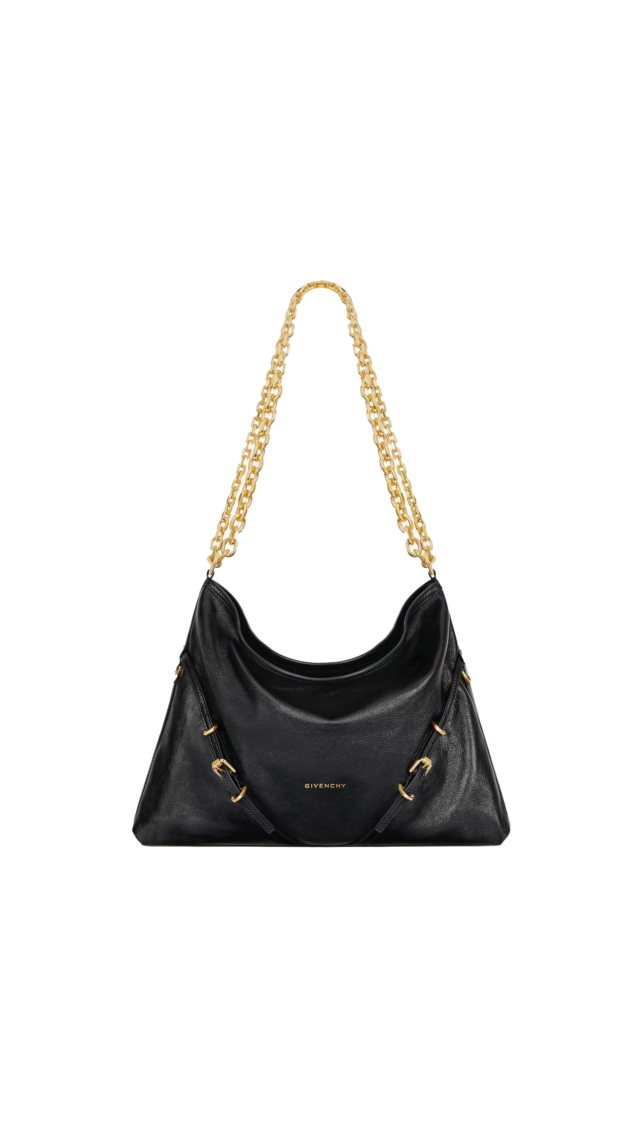 Medium Voyou Chain Bag - Black